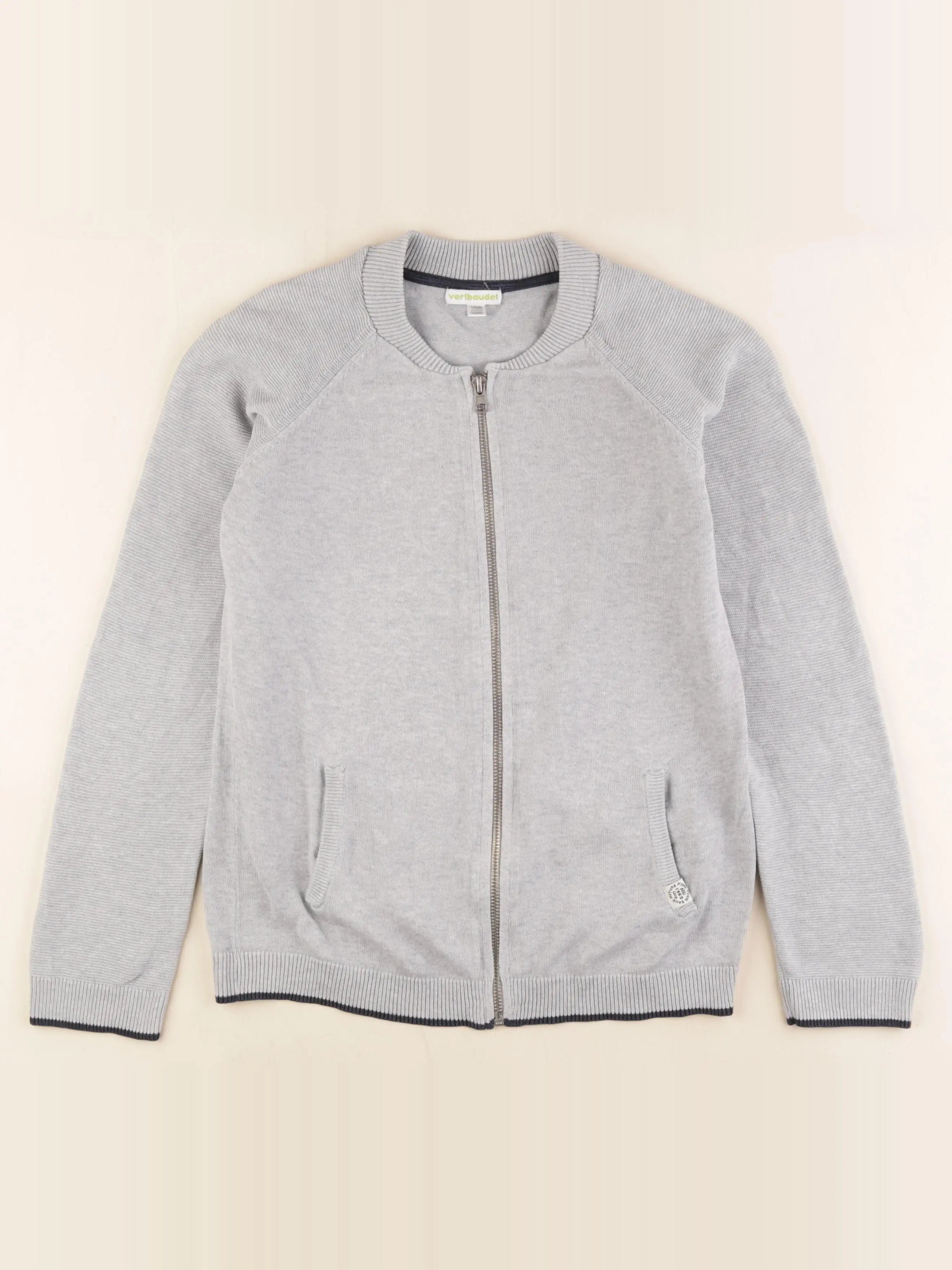 Vertbaudet - gilet gris - 10 ans