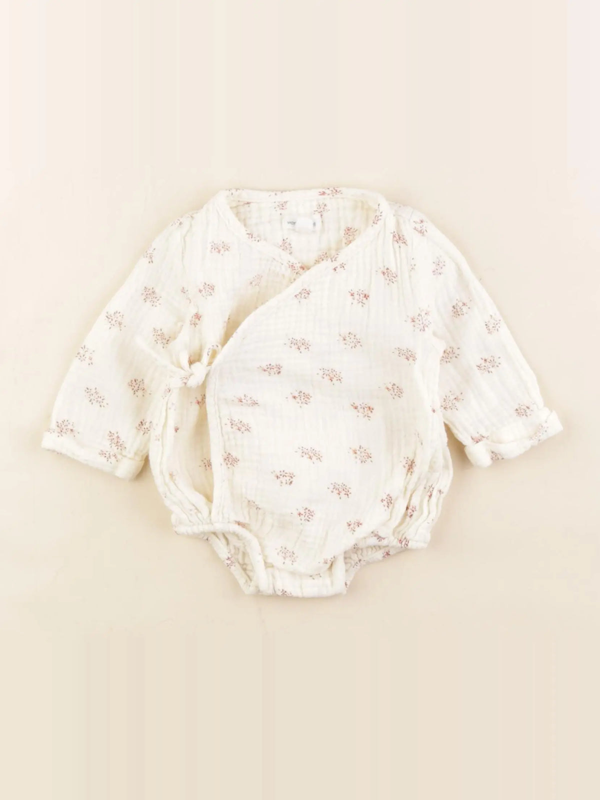 Vertbaudet - combinaison beige - 1 mois