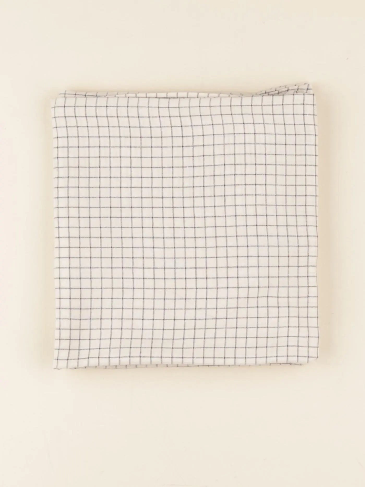 Foulard Vichy écru 100x100