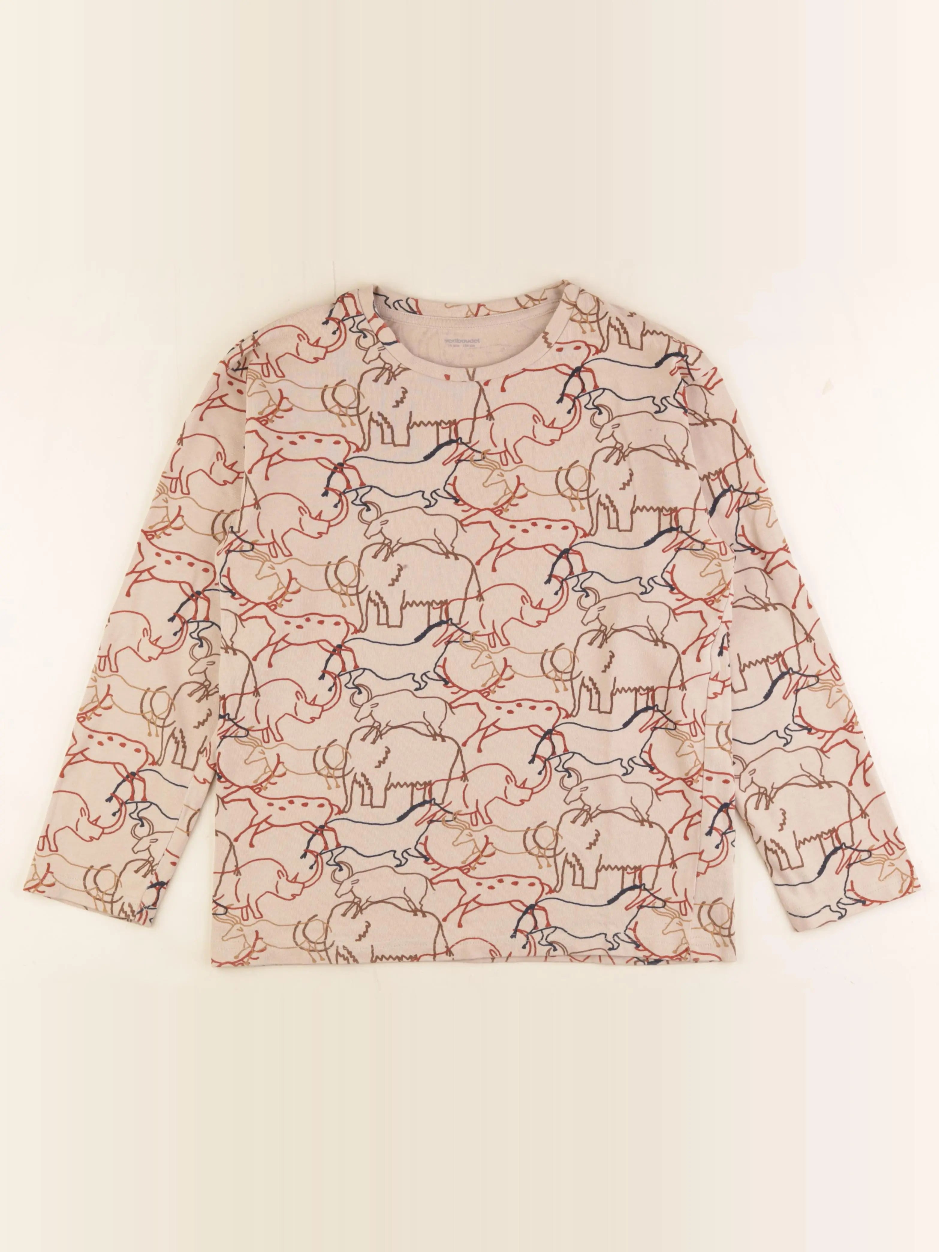 Vertbaudet - tee-shirt beige - 14 ans