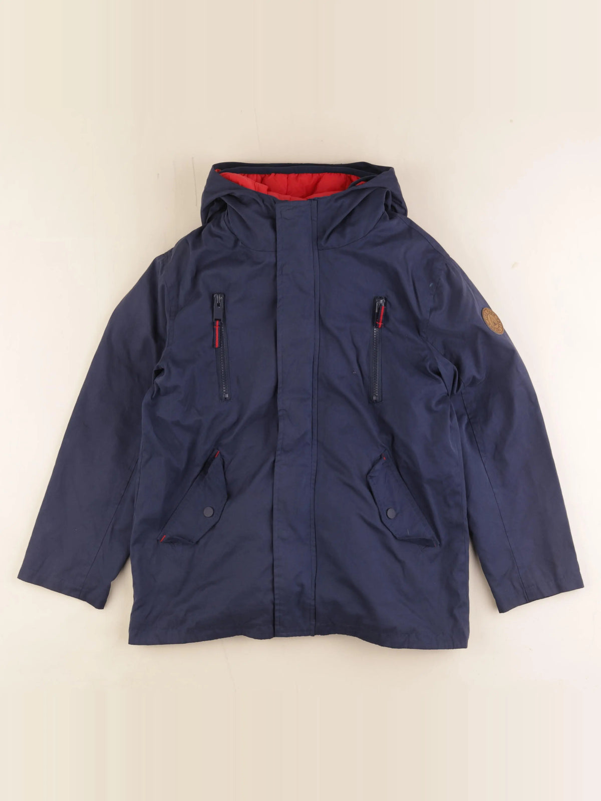 Vertbaudet - manteau doublure amovible bleu - 10 ans