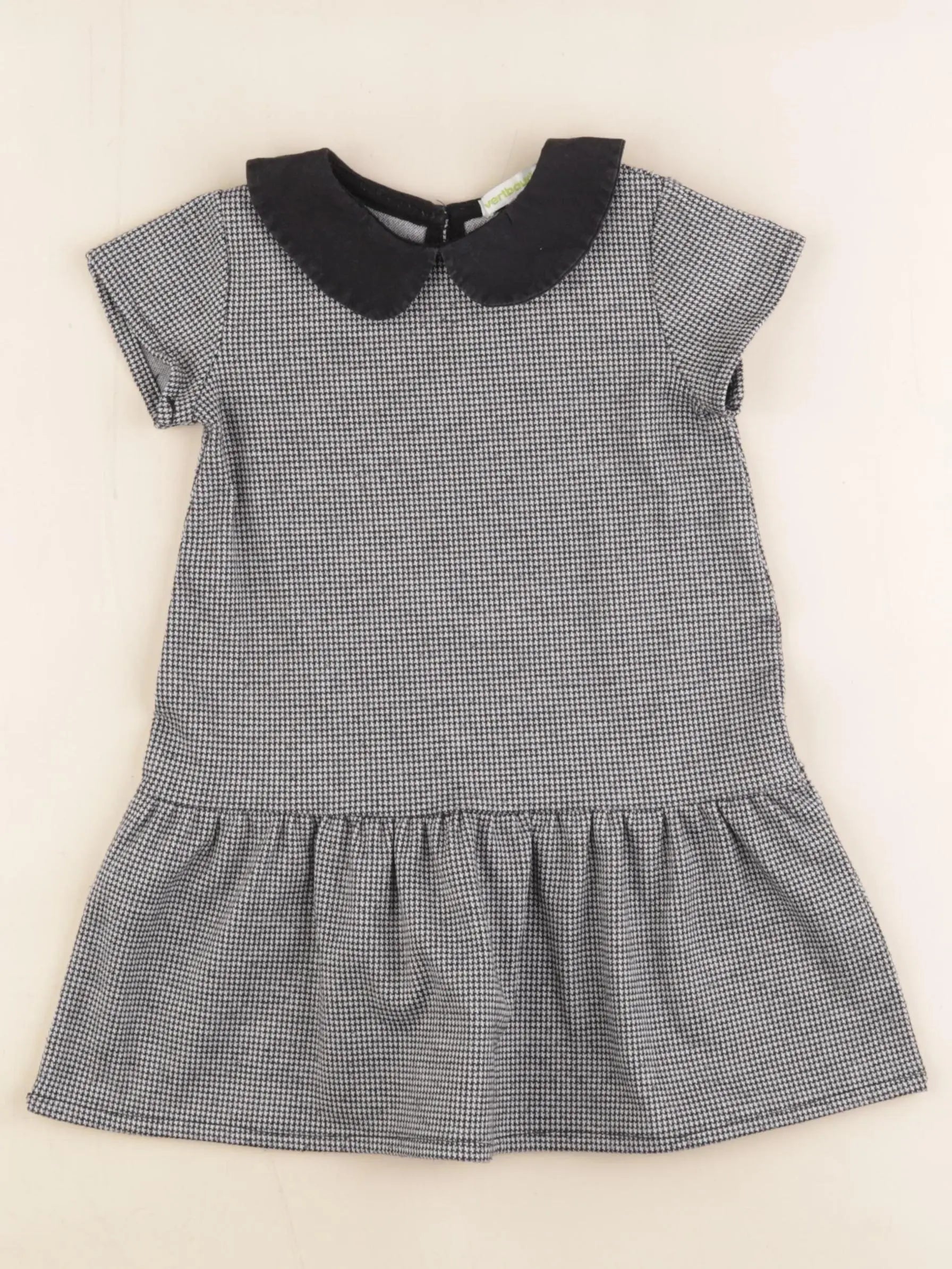 Vertbaudet - robe blanc, noir - 3 ans