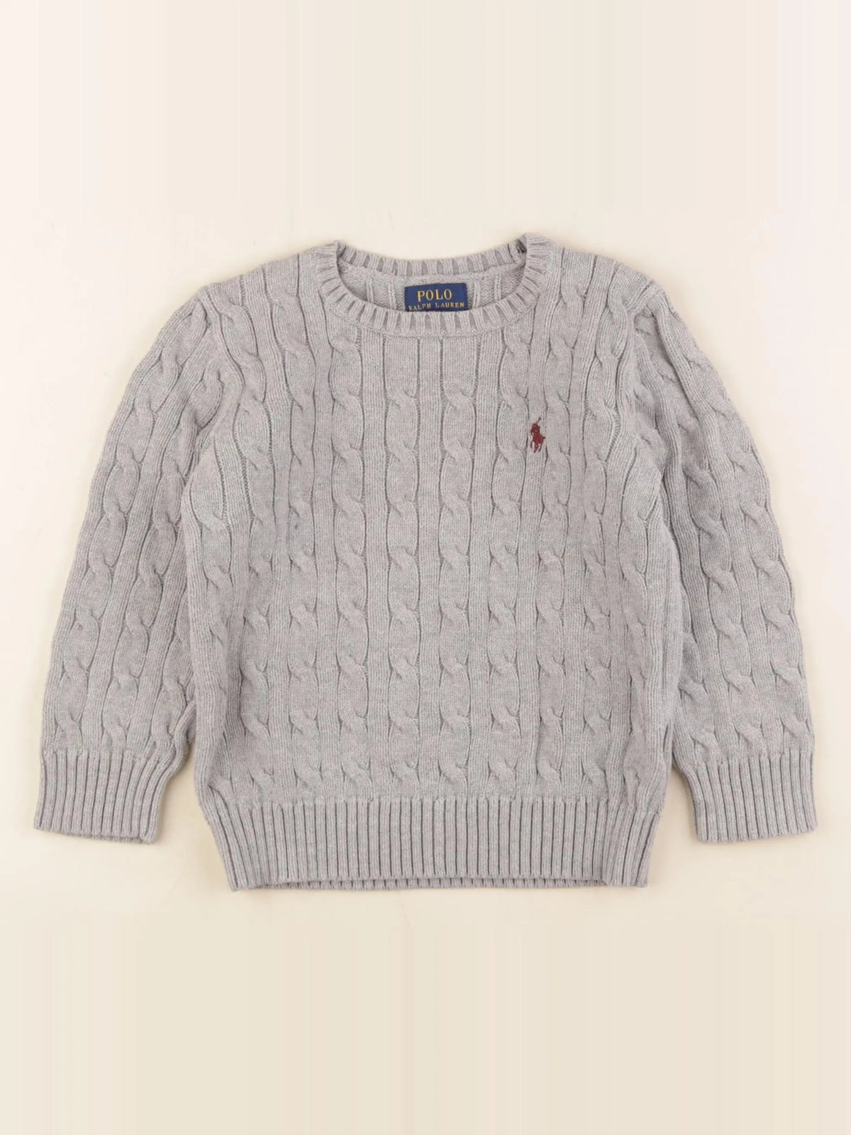Ralph Lauren - pull gris - 5 ans