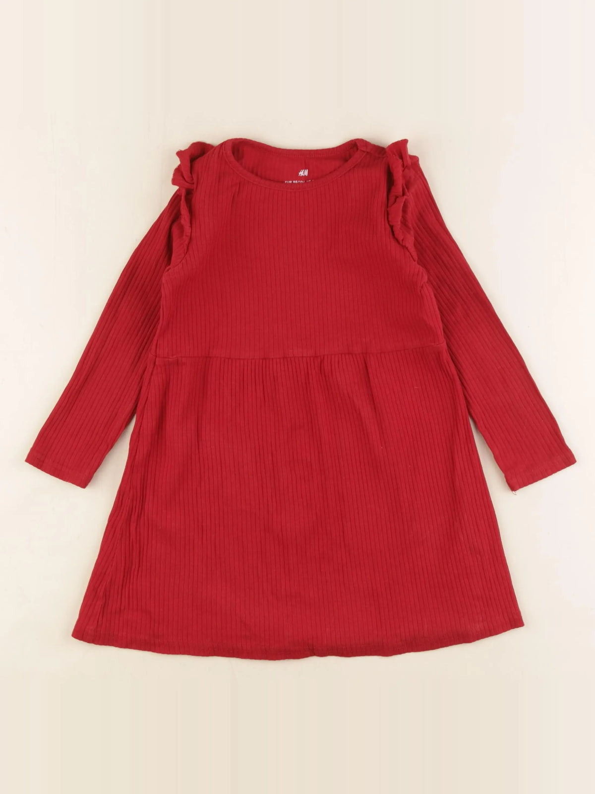 H&M - robe rouge - 2/4 ans