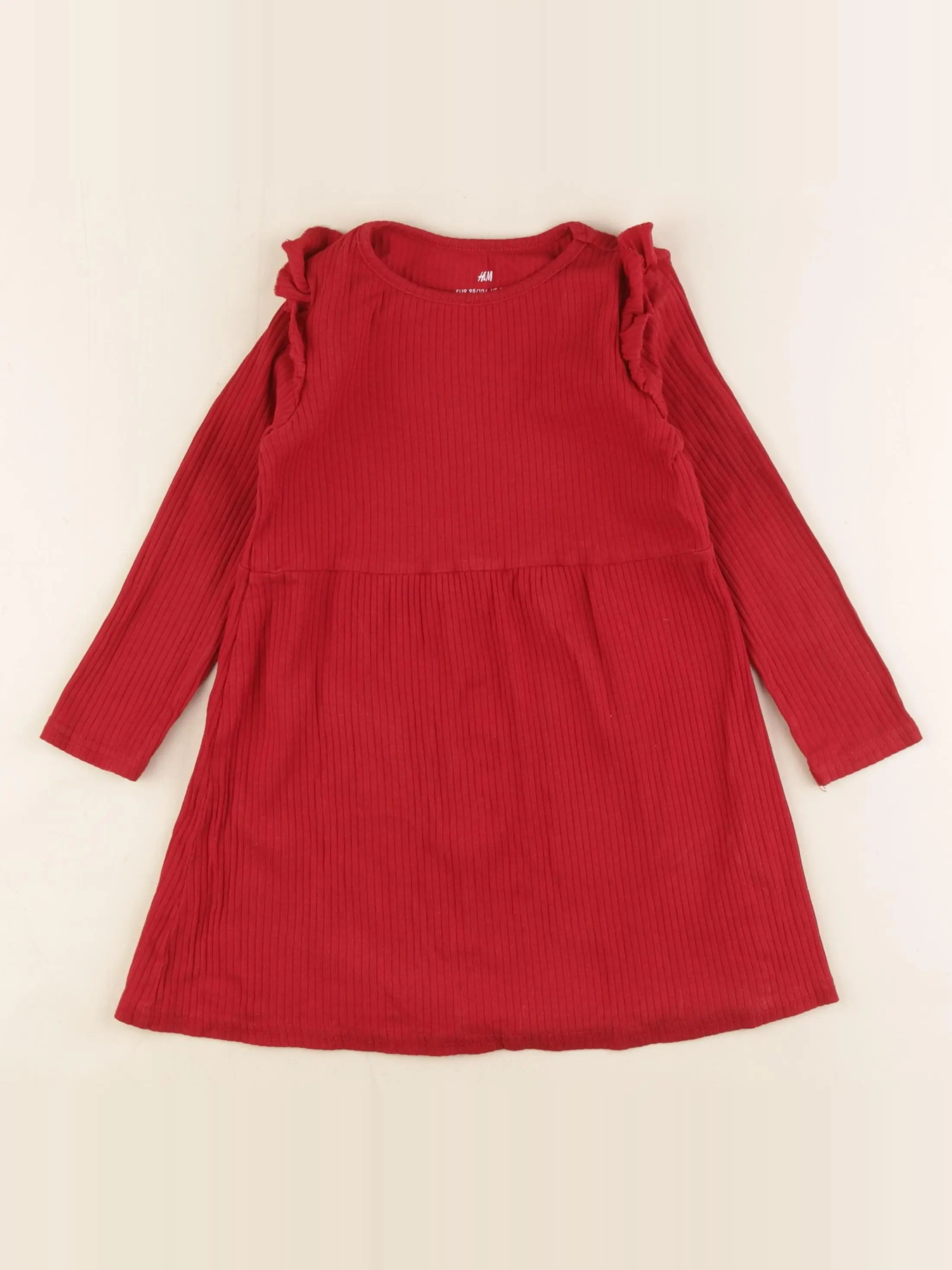 H&M - robe rouge - 2/4 ans