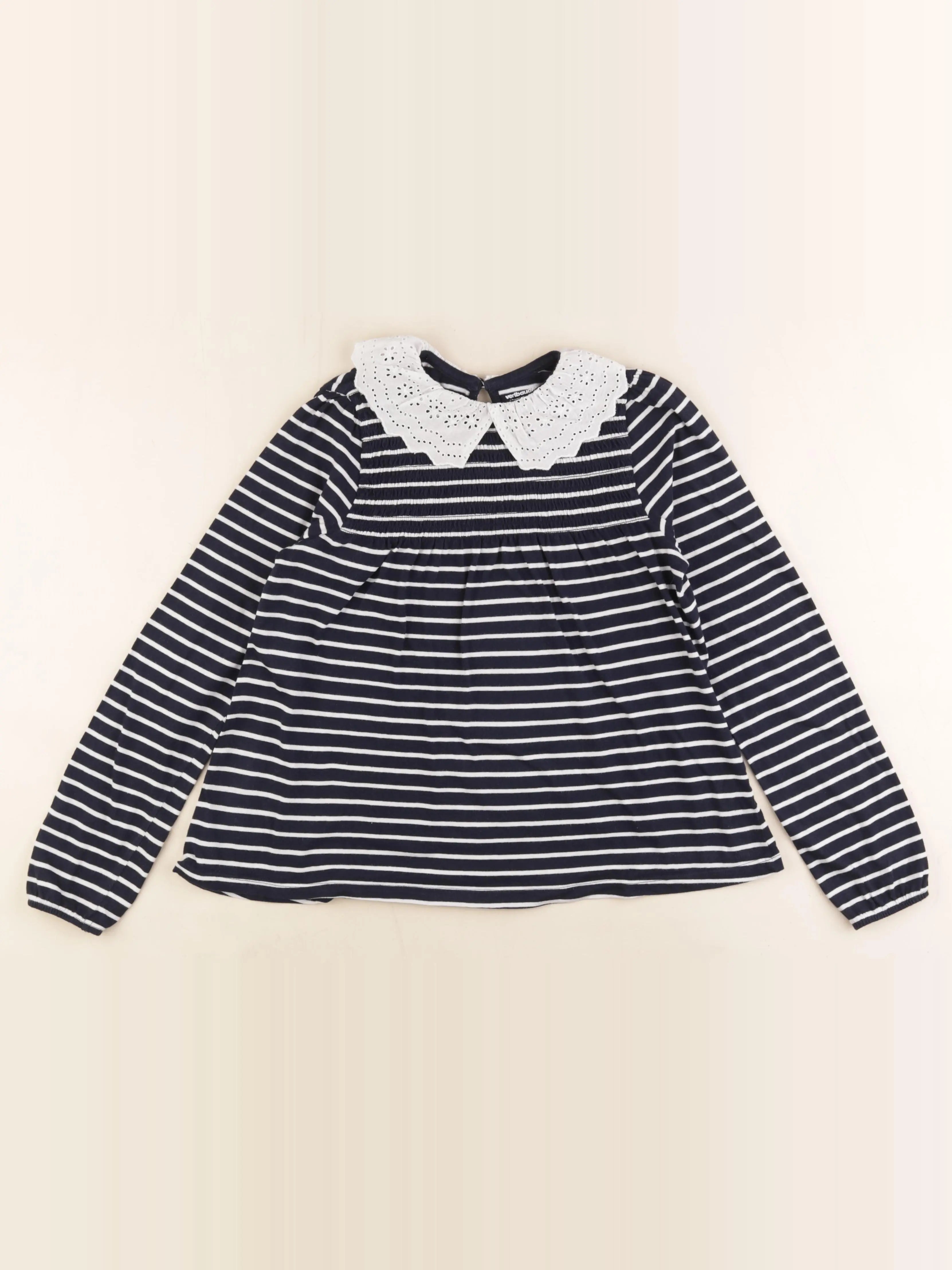 Vertbaudet - tee-shirt bleu, blanc - 12 ans