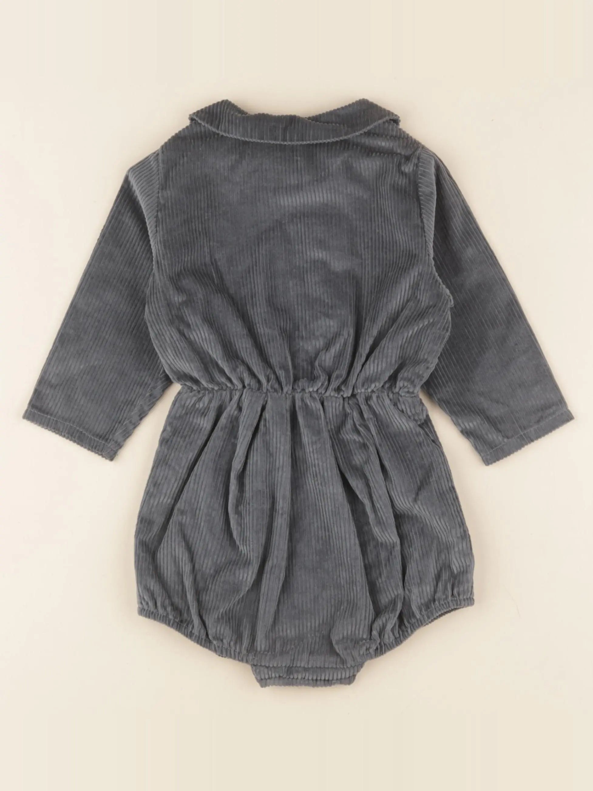 Combinaison velours Nacre bleu