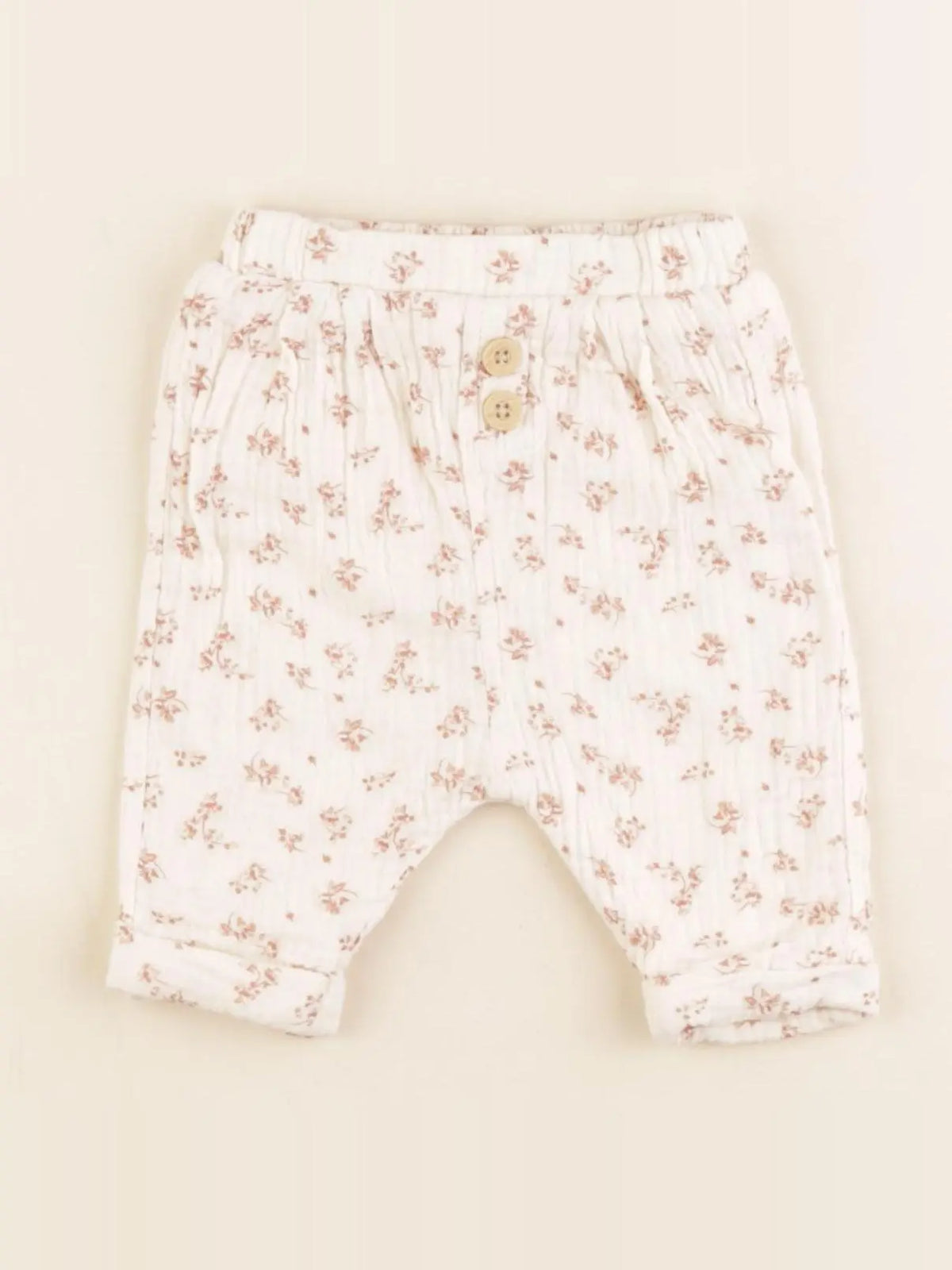 Vertbaudet - pantalon beige - 1 mois