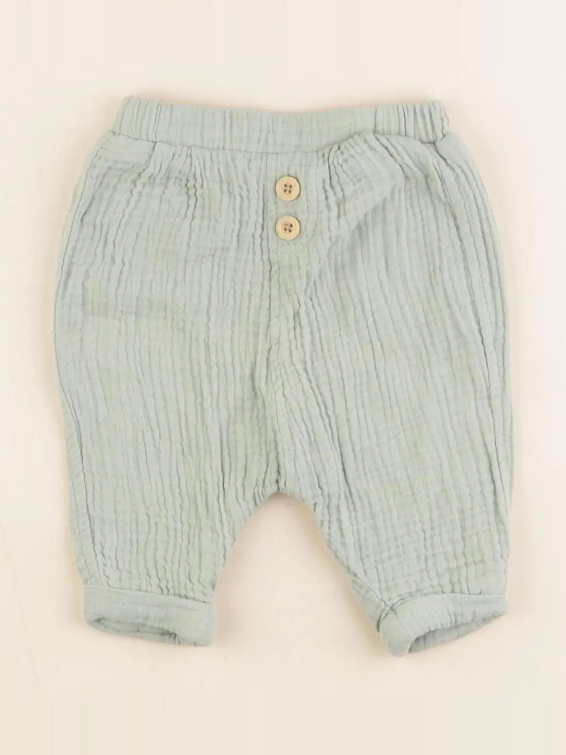 Vertbaudet - pantalon vert - 1 mois