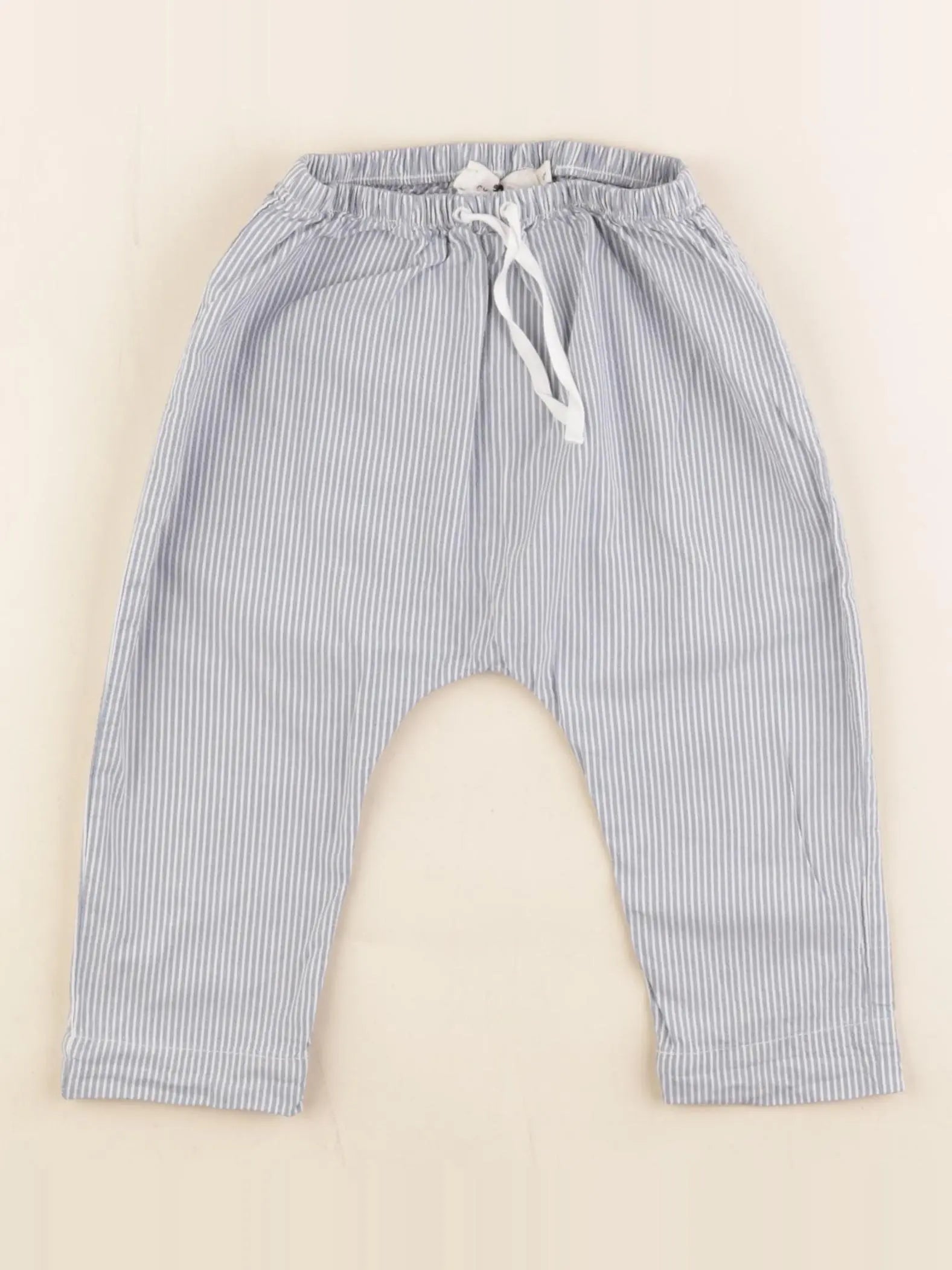 Cyrillus - sarouel bleu, blanc - 12 mois