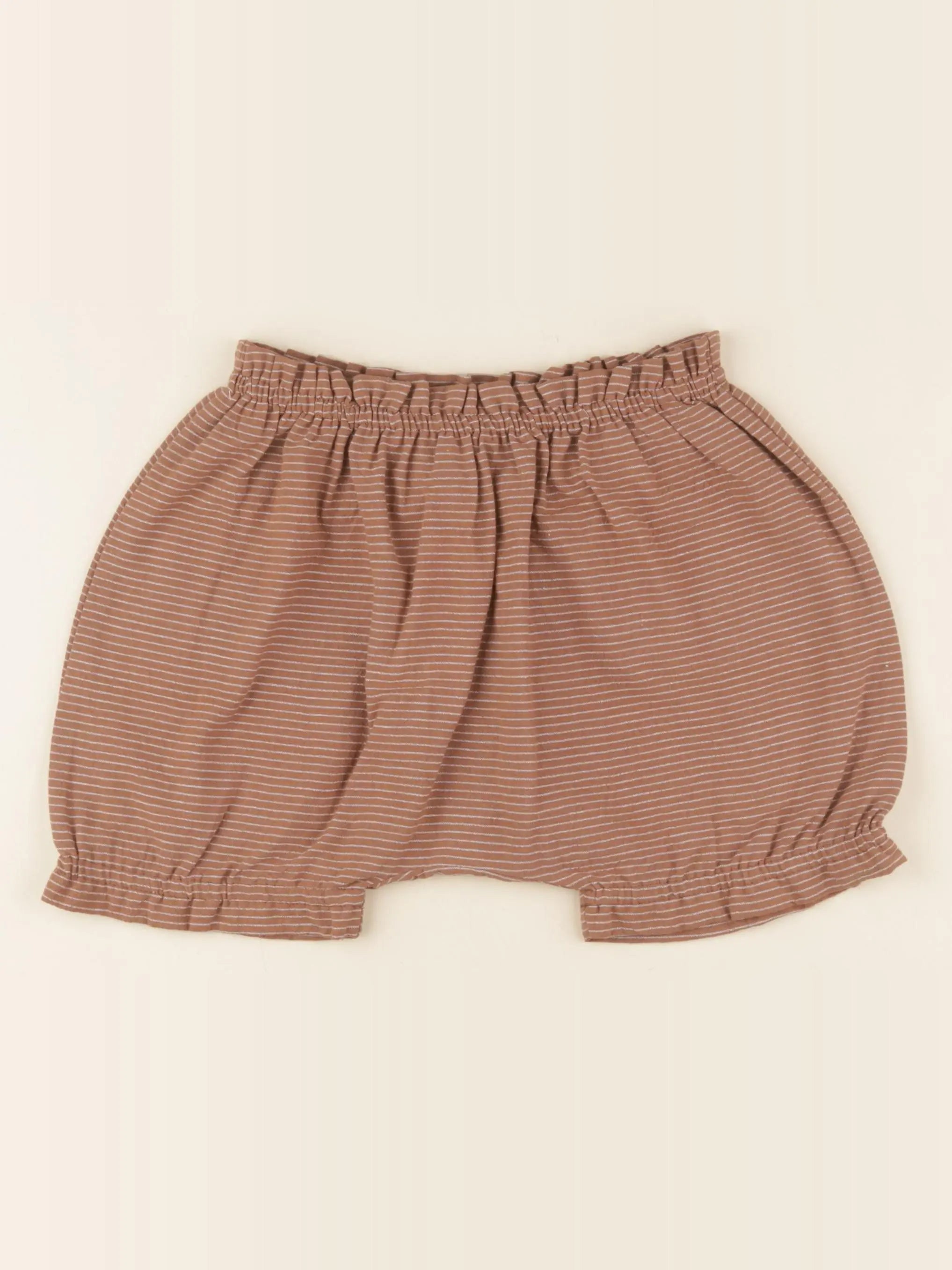 Short rayures noisette