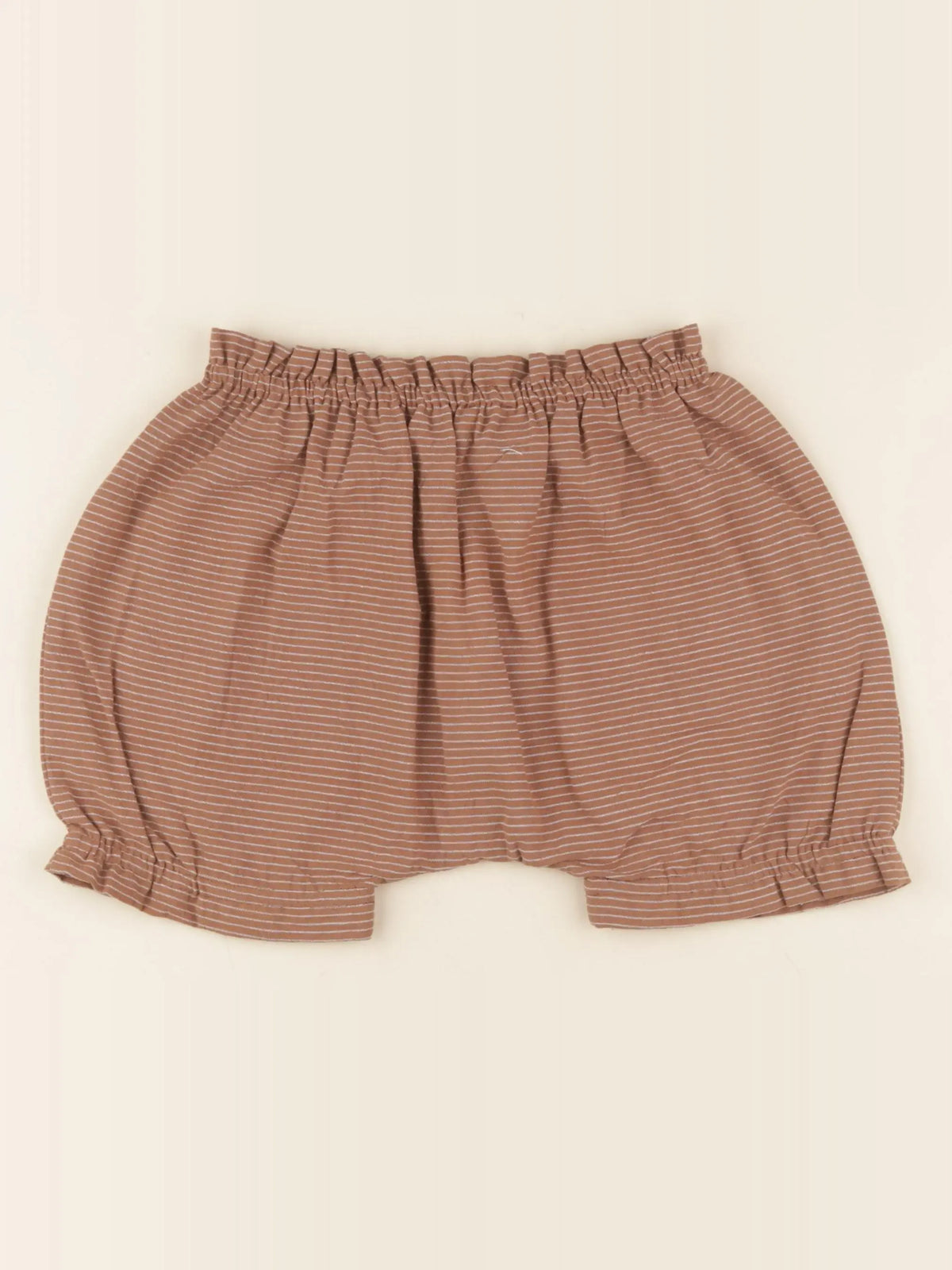 Short rayures noisette