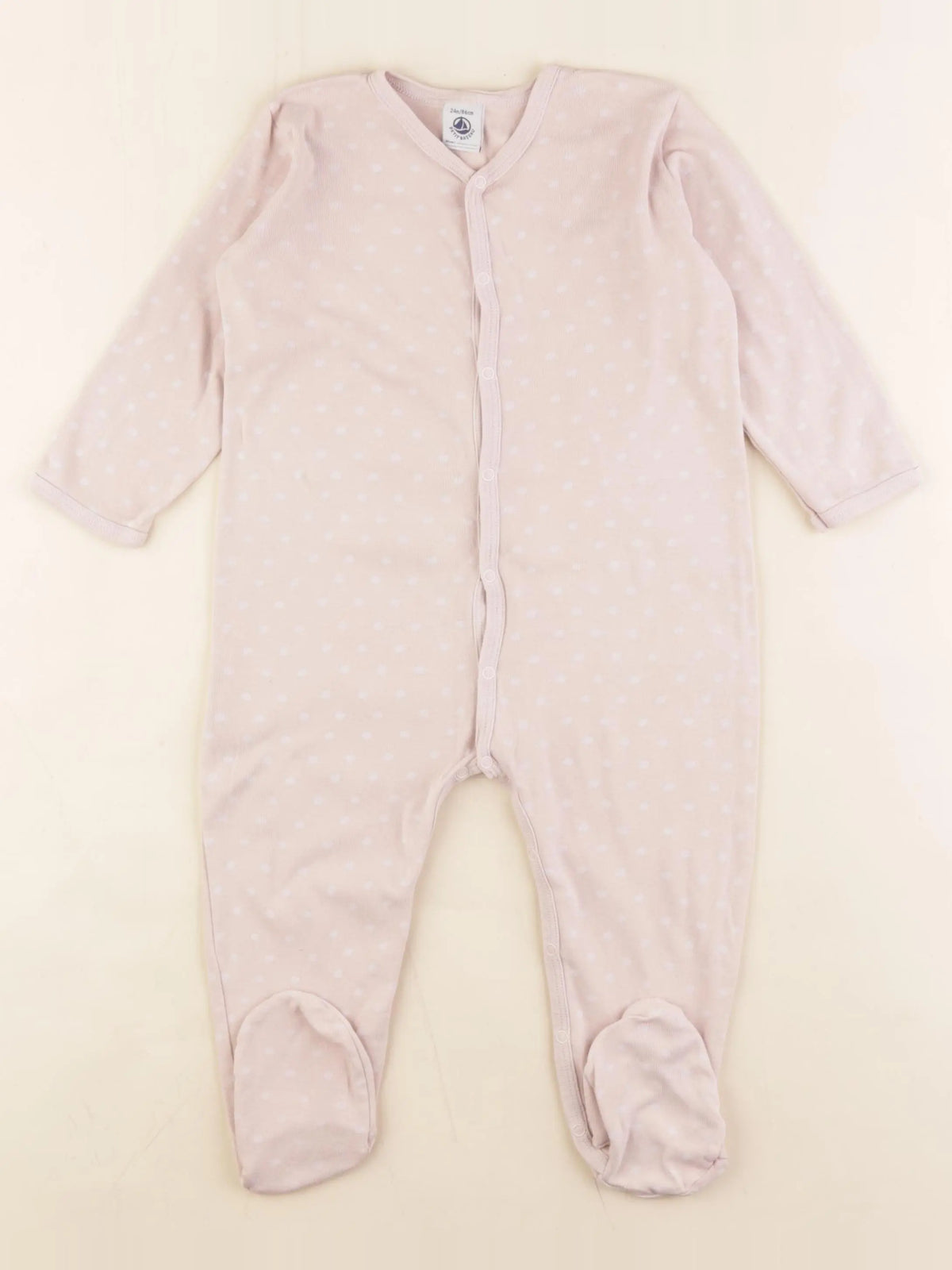 Petit Bateau - pyjama coton rose - 24 mois