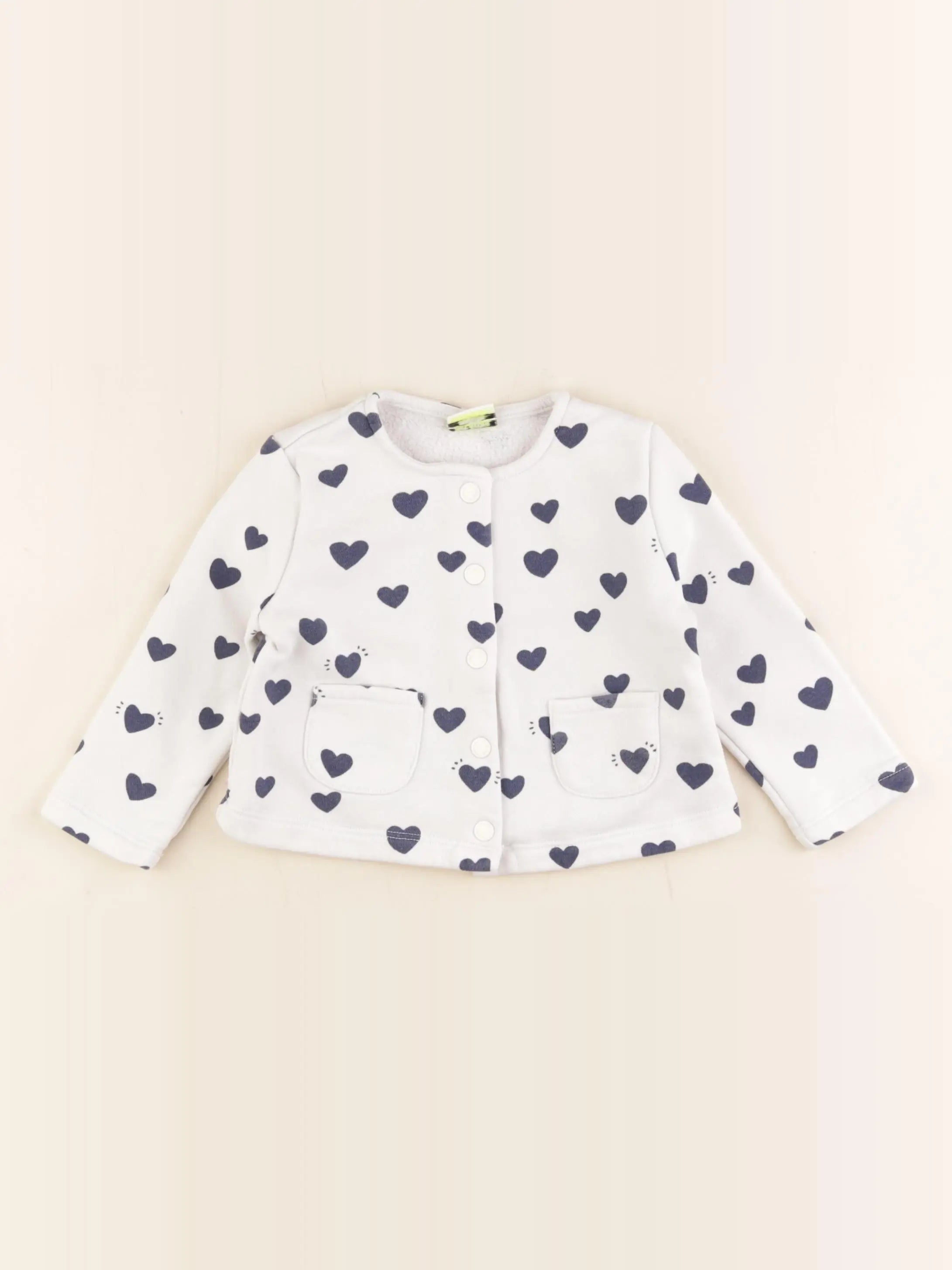 Tape à l'oeil - sweat blanc, bleu - 18 mois