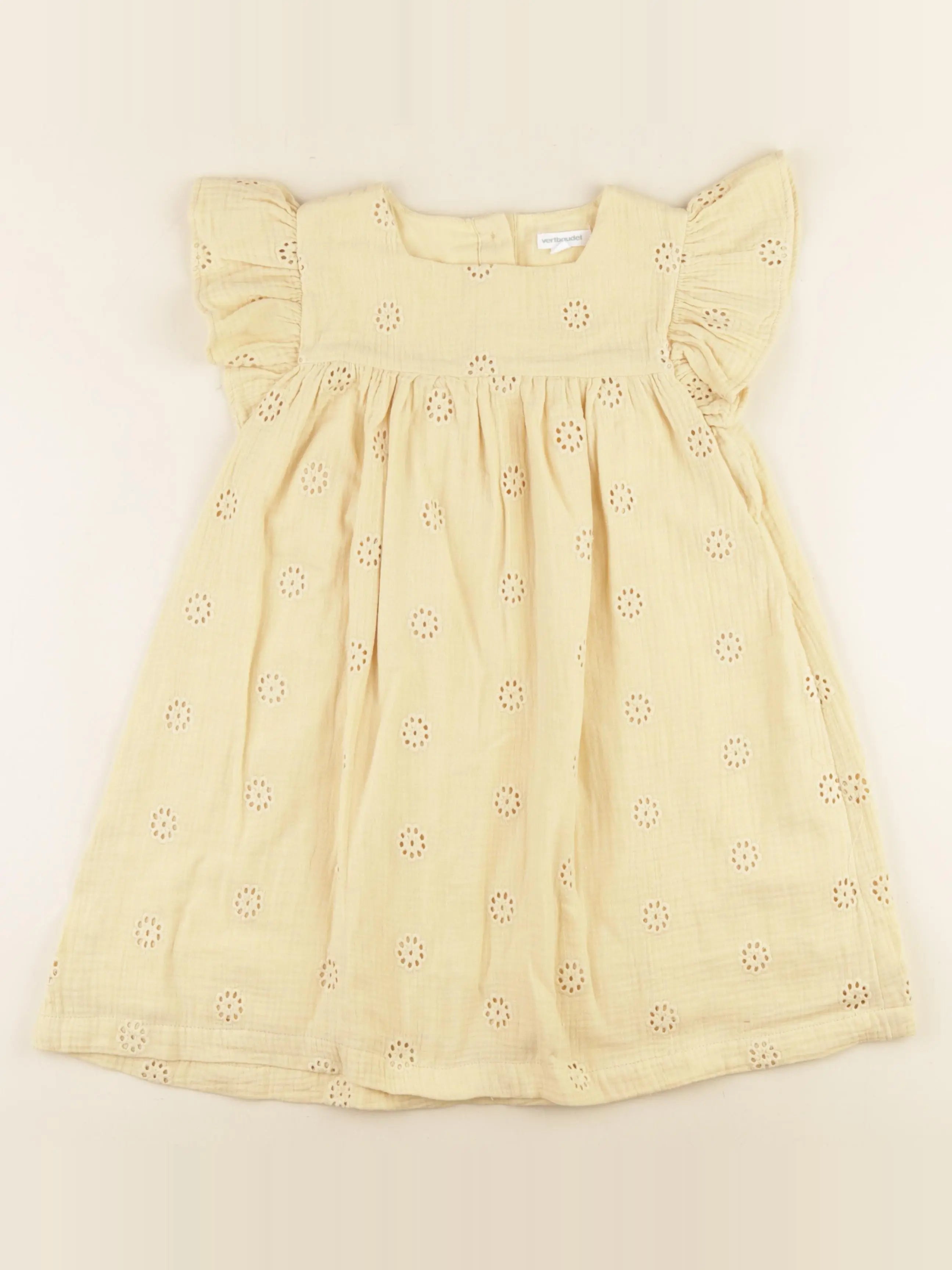 Vertbaudet - robe jaune - 7 ans