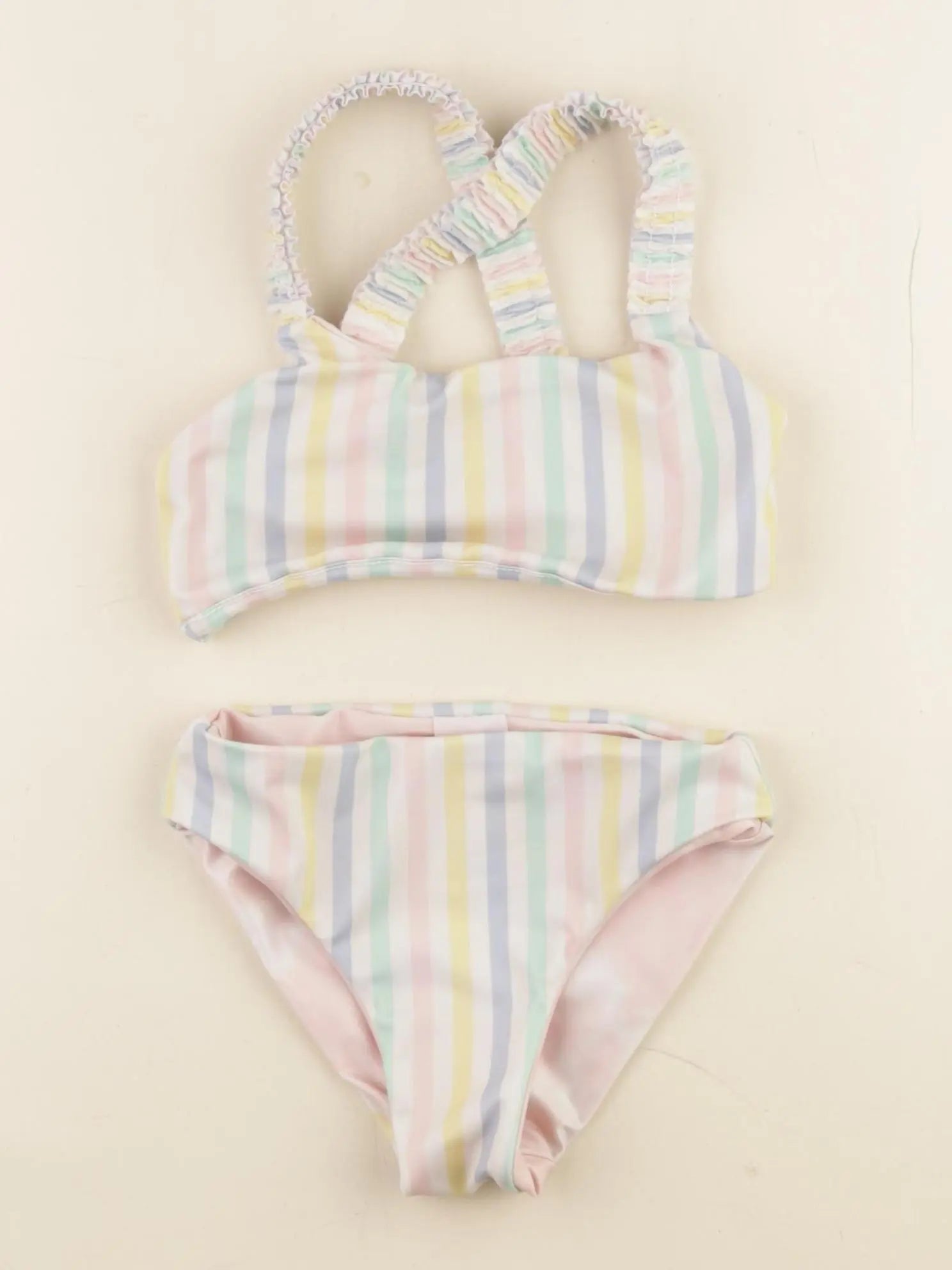 Vertbaudet - maillot de bain réversible multicolore - 6 ans