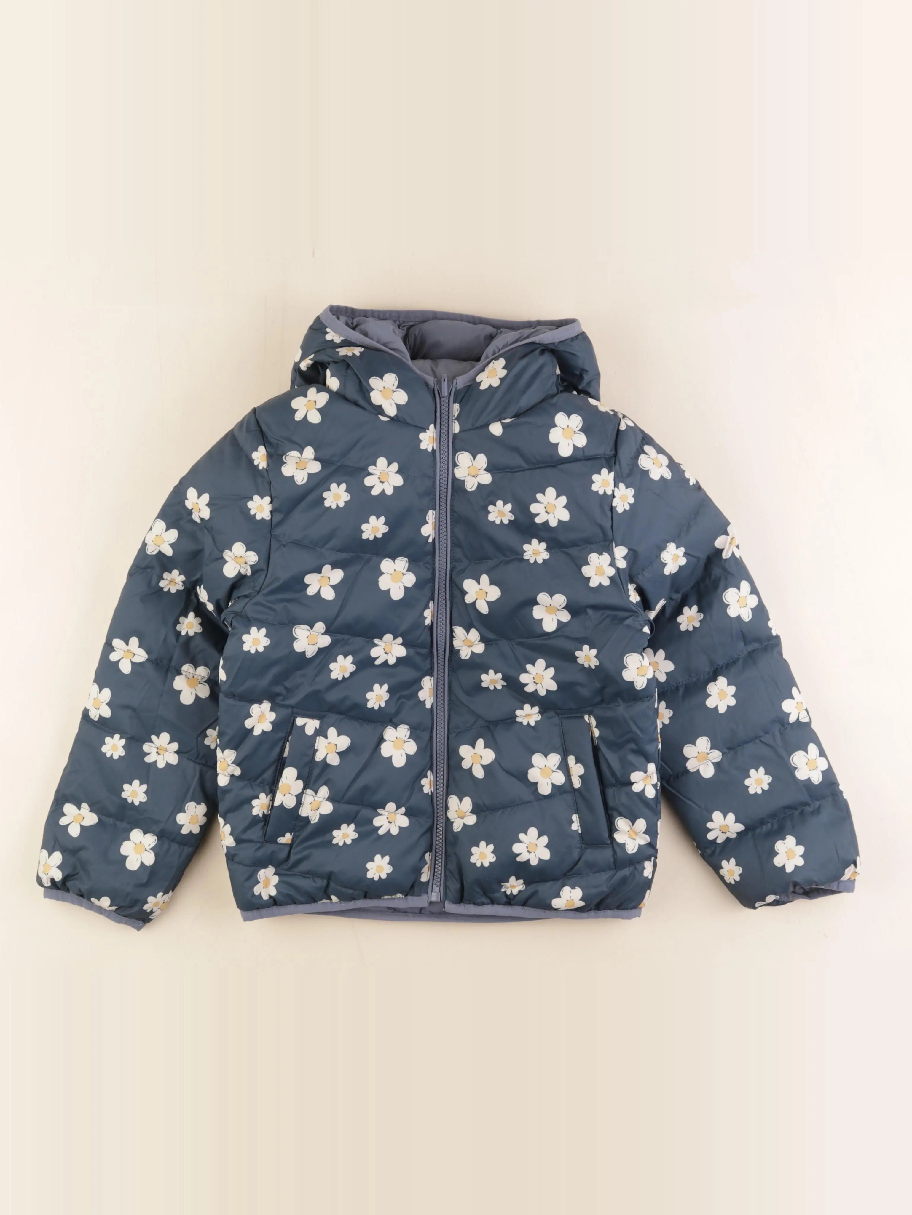 Vertbaudet - doudoune réversible bleu - 8 ans