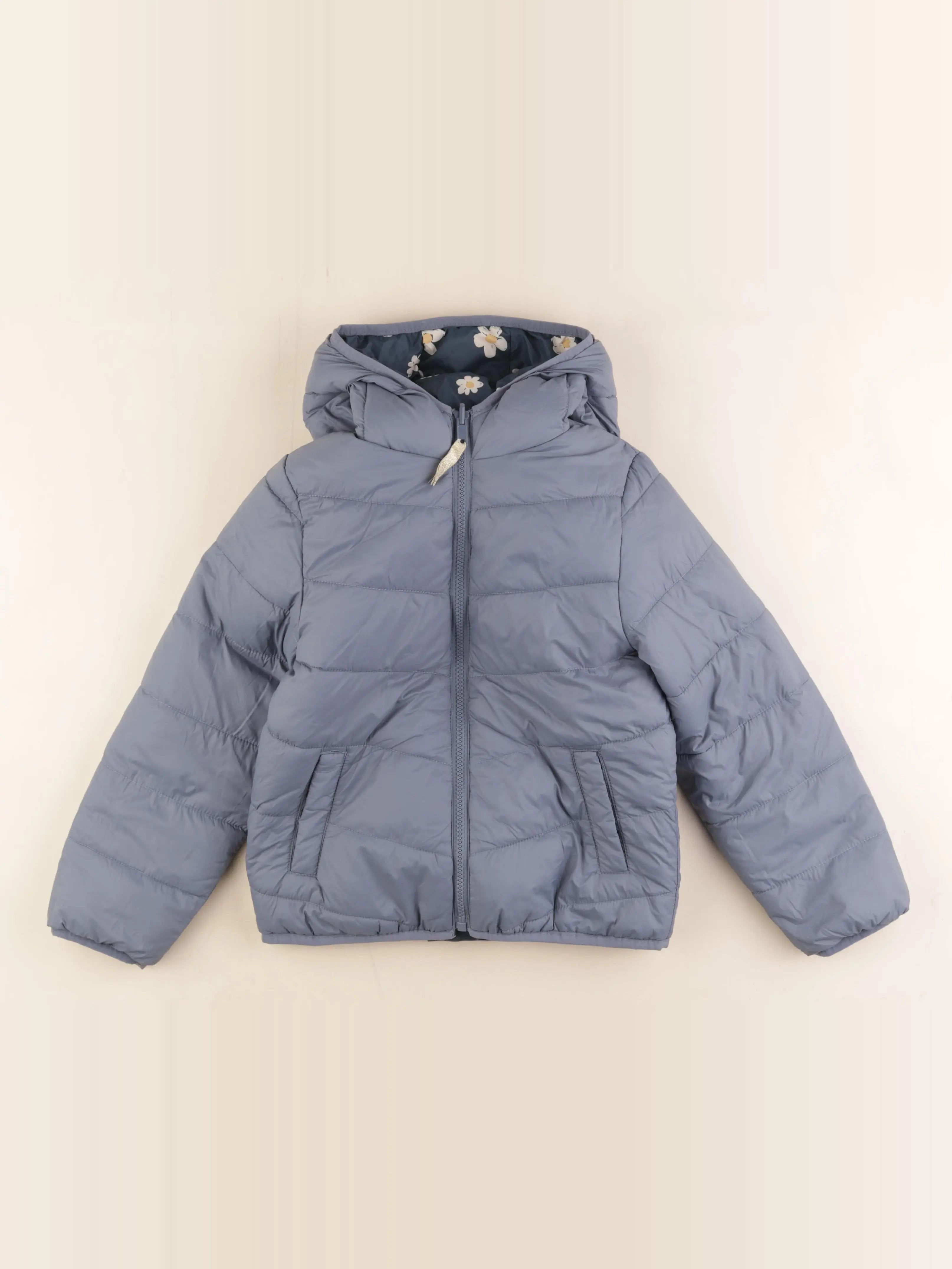 Vertbaudet - doudoune réversible bleu - 8 ans