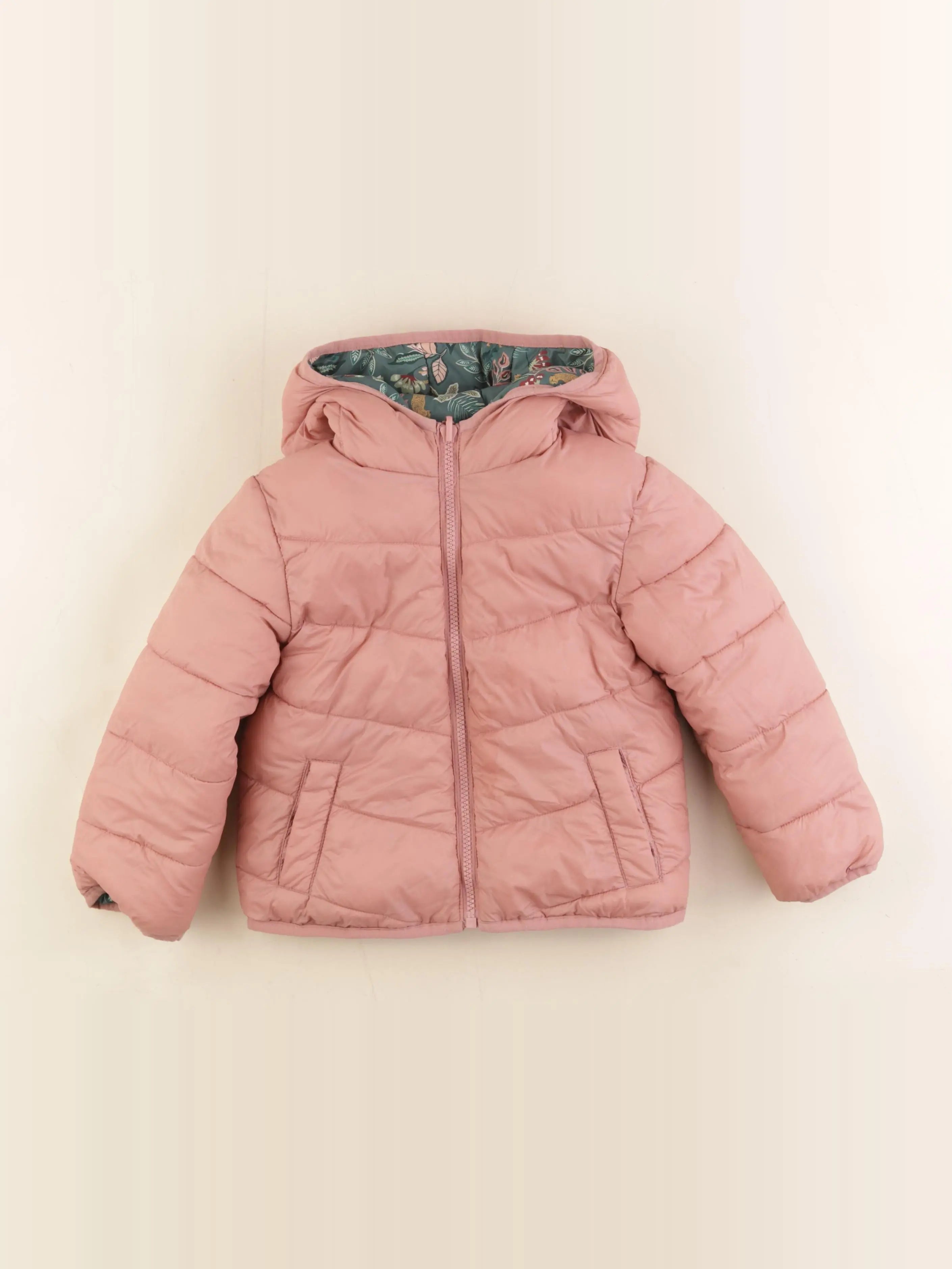 Vertbaudet - doudoune réversible multicolore - 5 ans