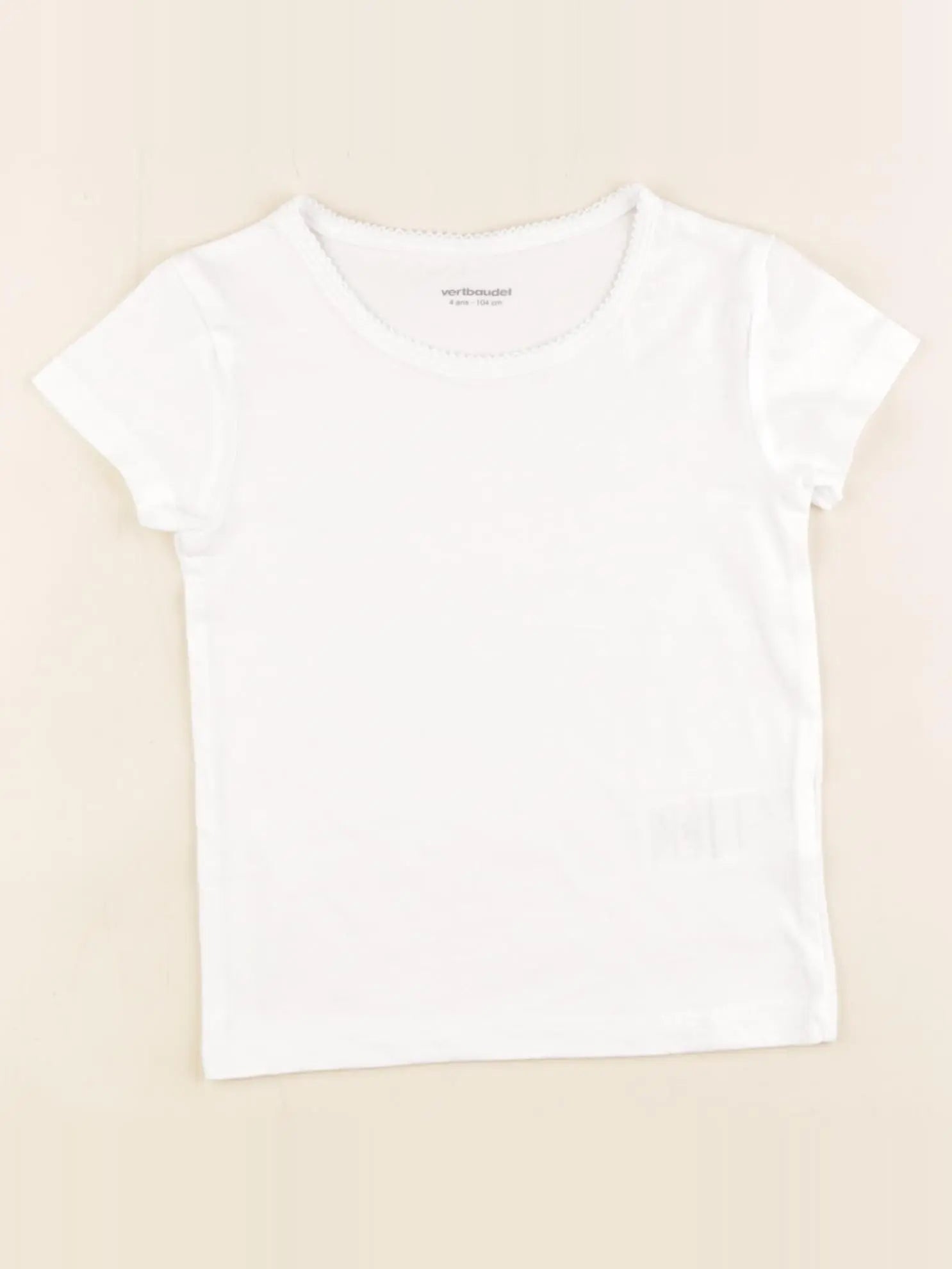 Vertbaudet - maillot de corps blanc - 4 ans