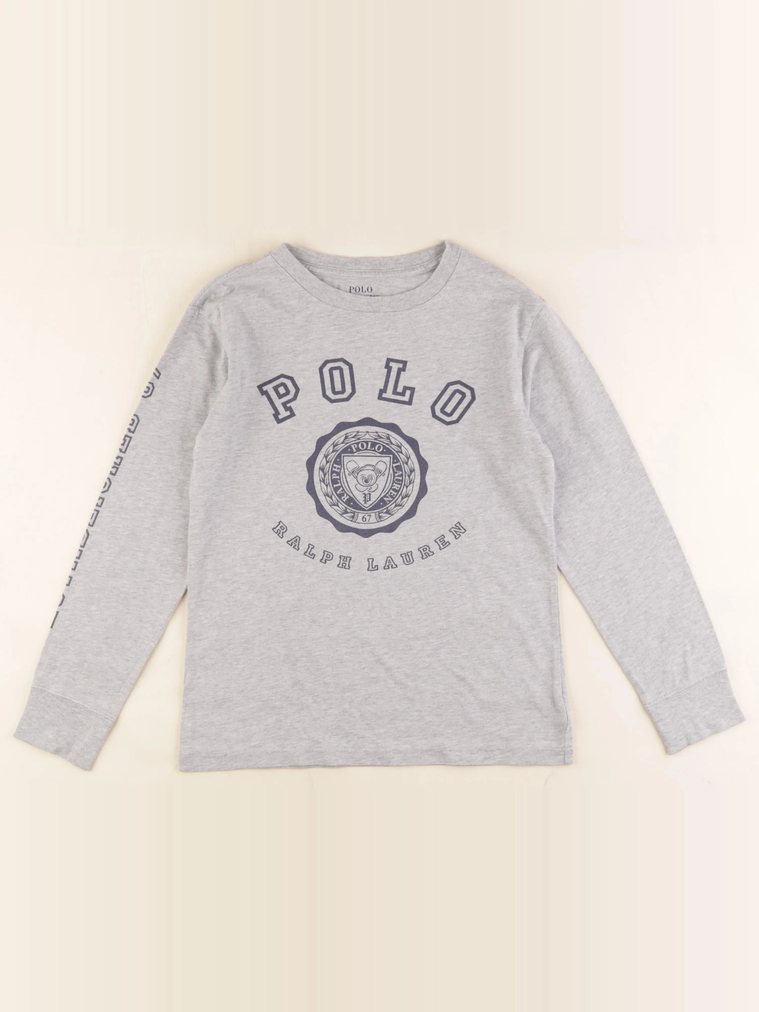 Ralph Lauren - tee-shirt gris - 8 ans