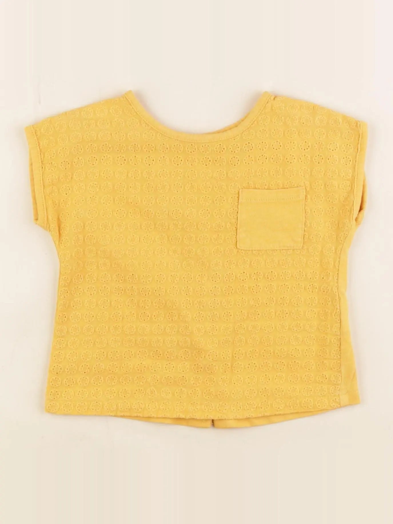 Vertbaudet - tee-shirt jaune - 6 mois