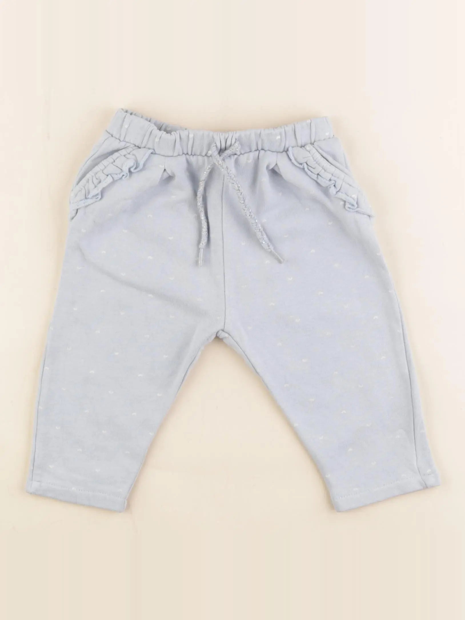 Vertbaudet - jogging doublé bleu - 12 mois