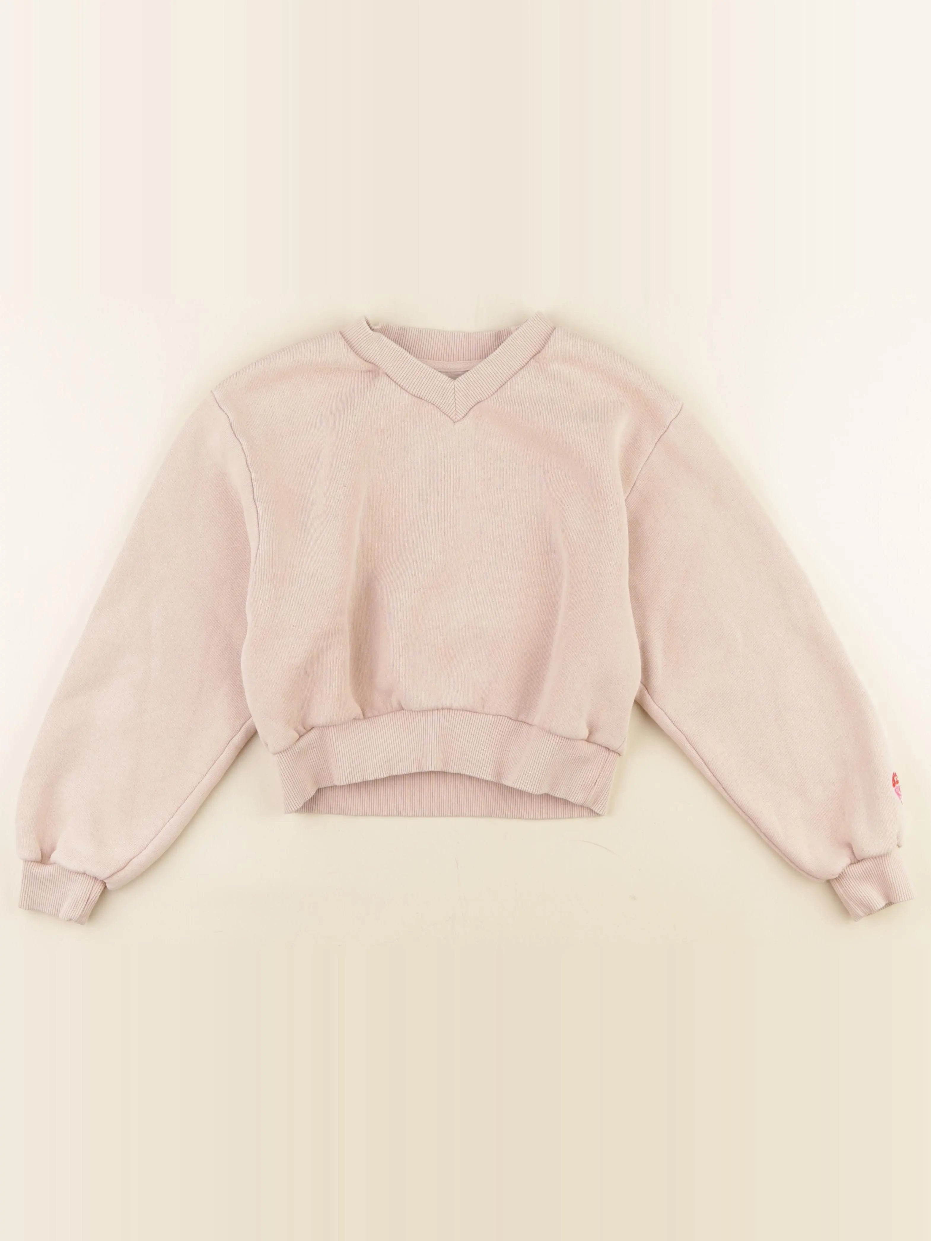 Bellerose - sweat court imprimé au dos rose - 12 ans