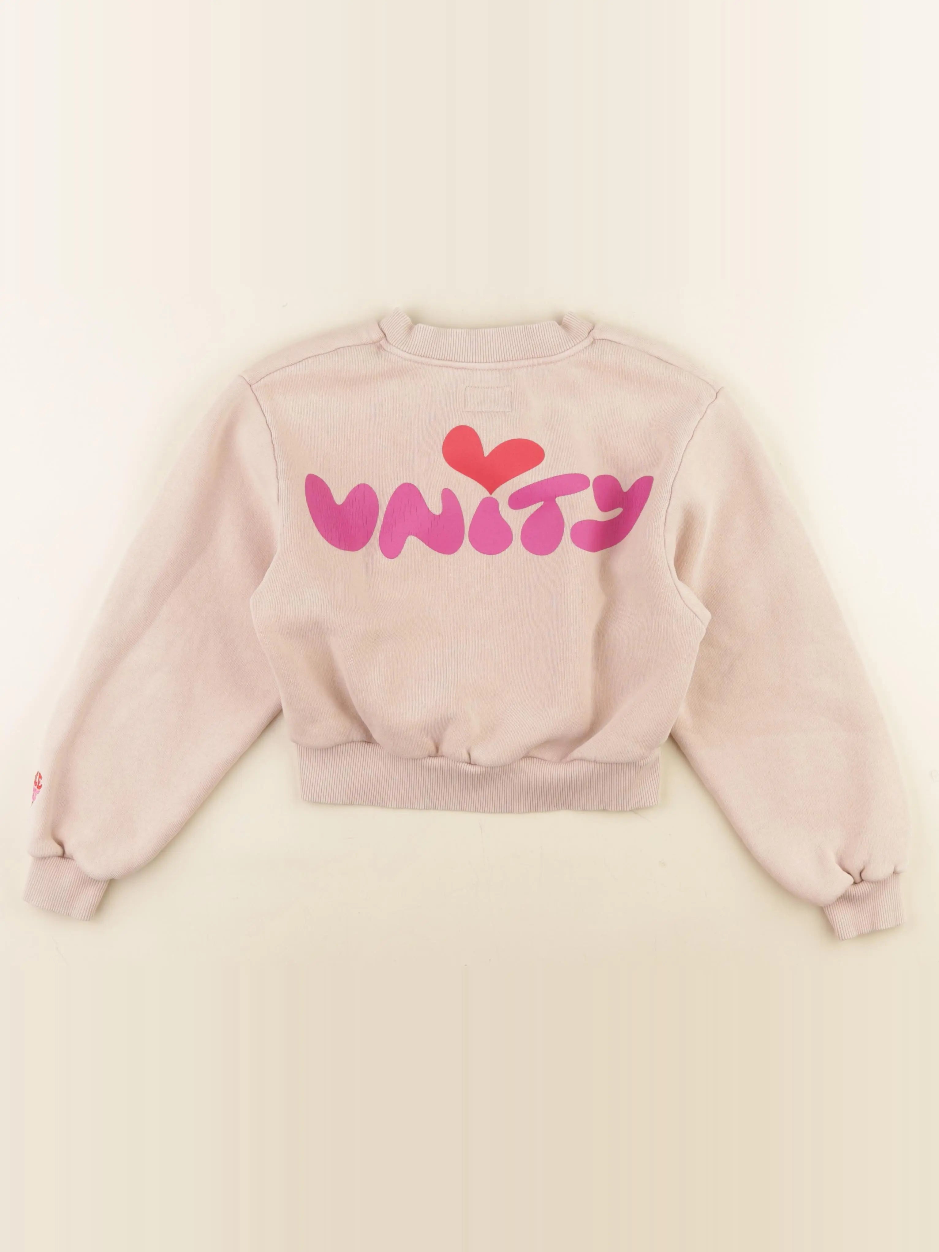 Bellerose - sweat court imprimé au dos rose - 12 ans