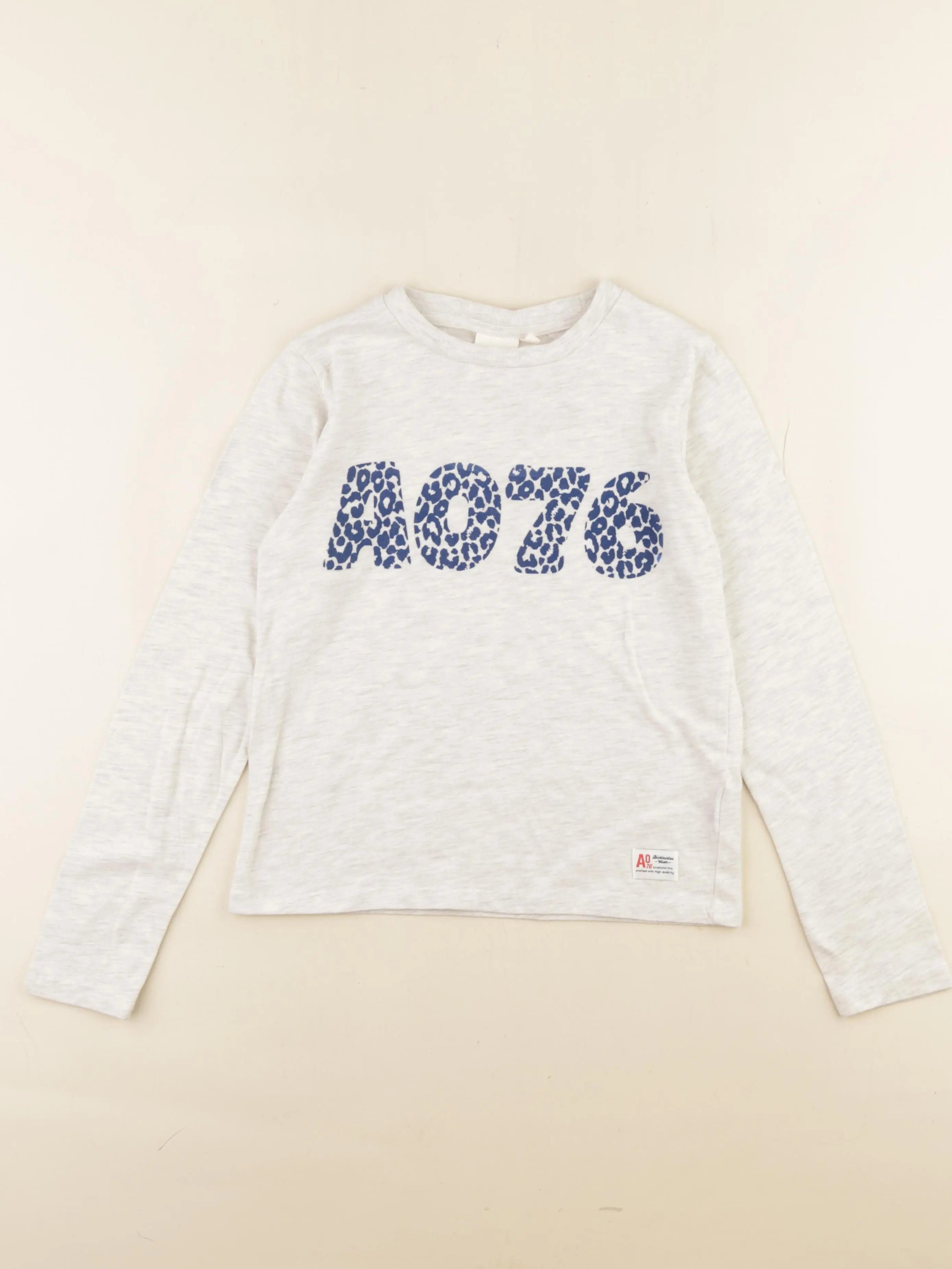 American Outfitters - tee-shirt bleu, gris - 10 ans