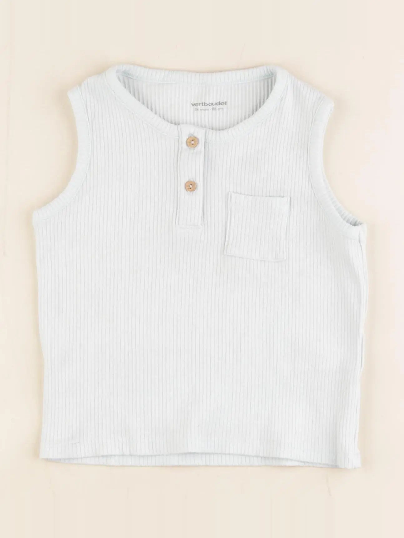 Vertbaudet - débardeur bleu - 24 mois