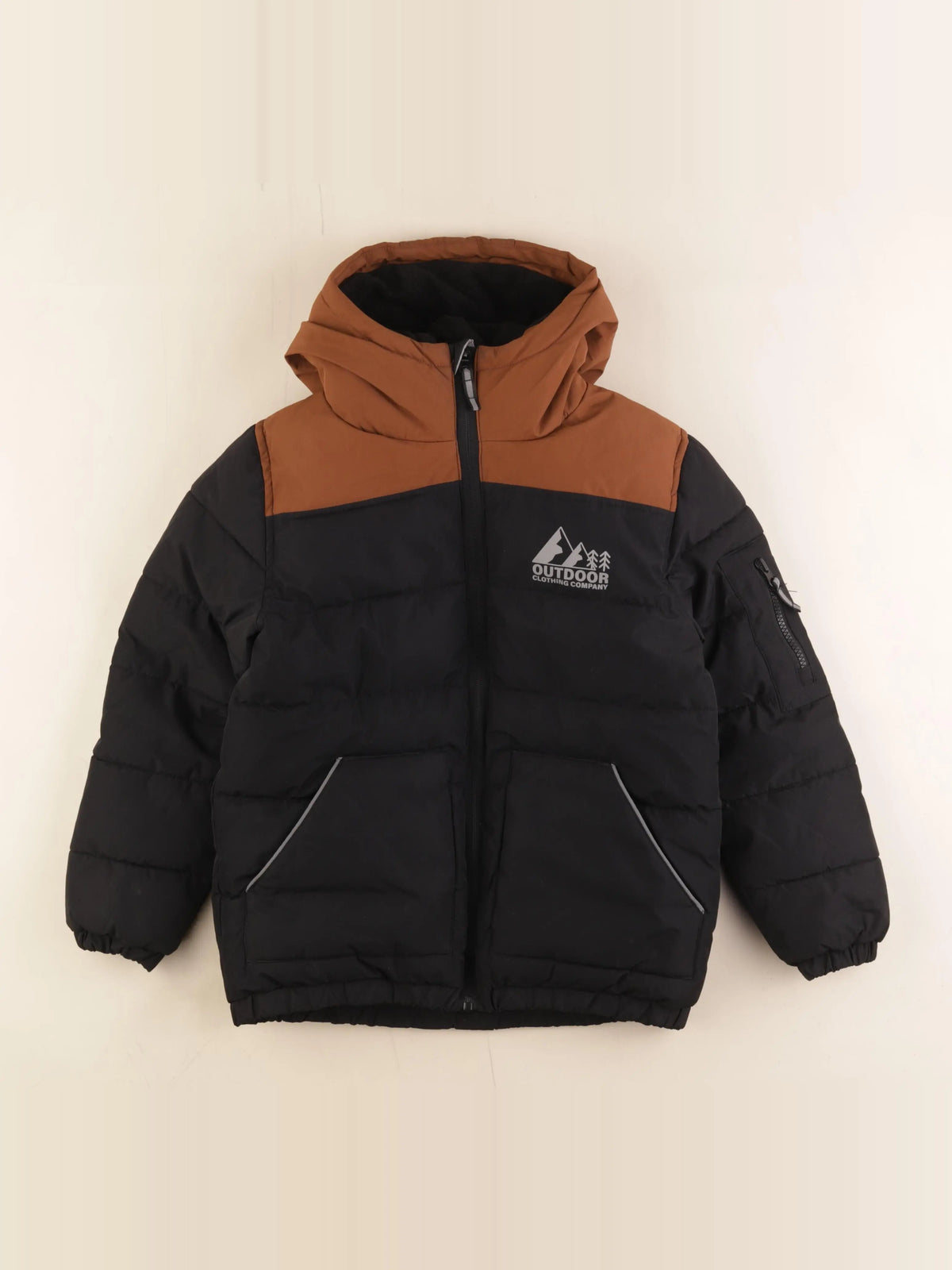 Vertbaudet - doudoune noir, marron - 9 ans