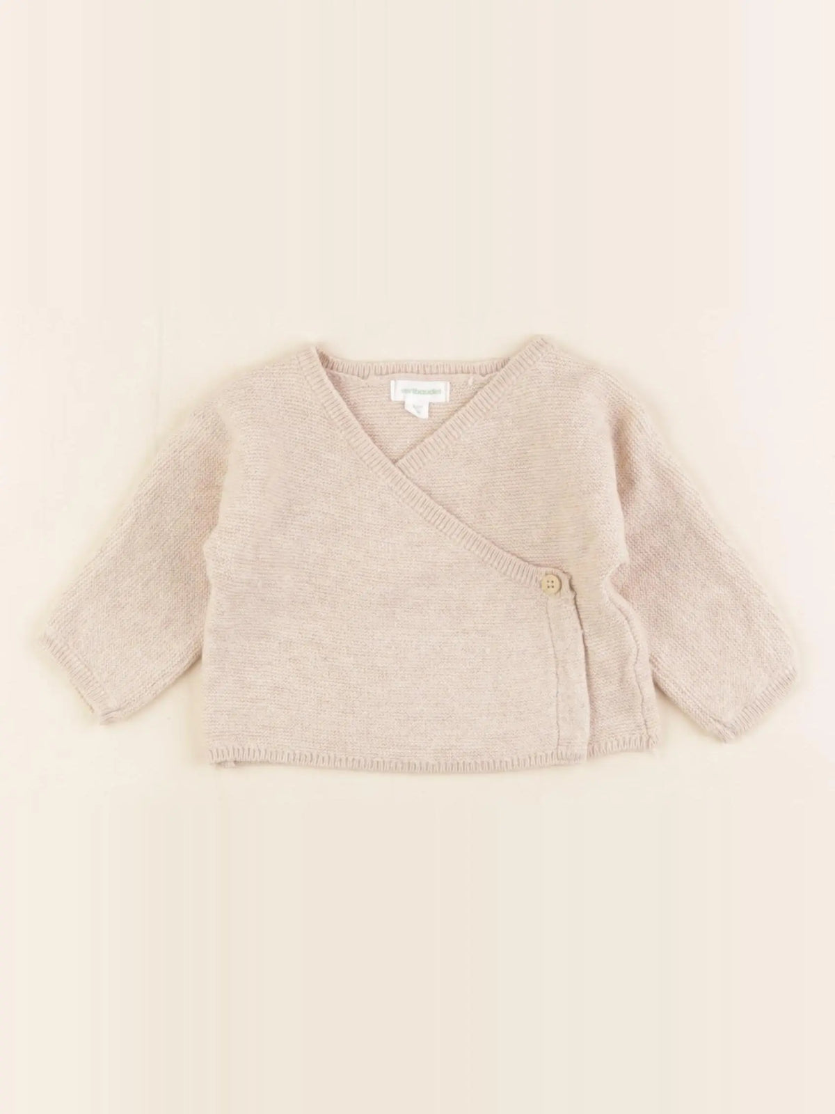 Vertbaudet - gilet marron - 1 mois