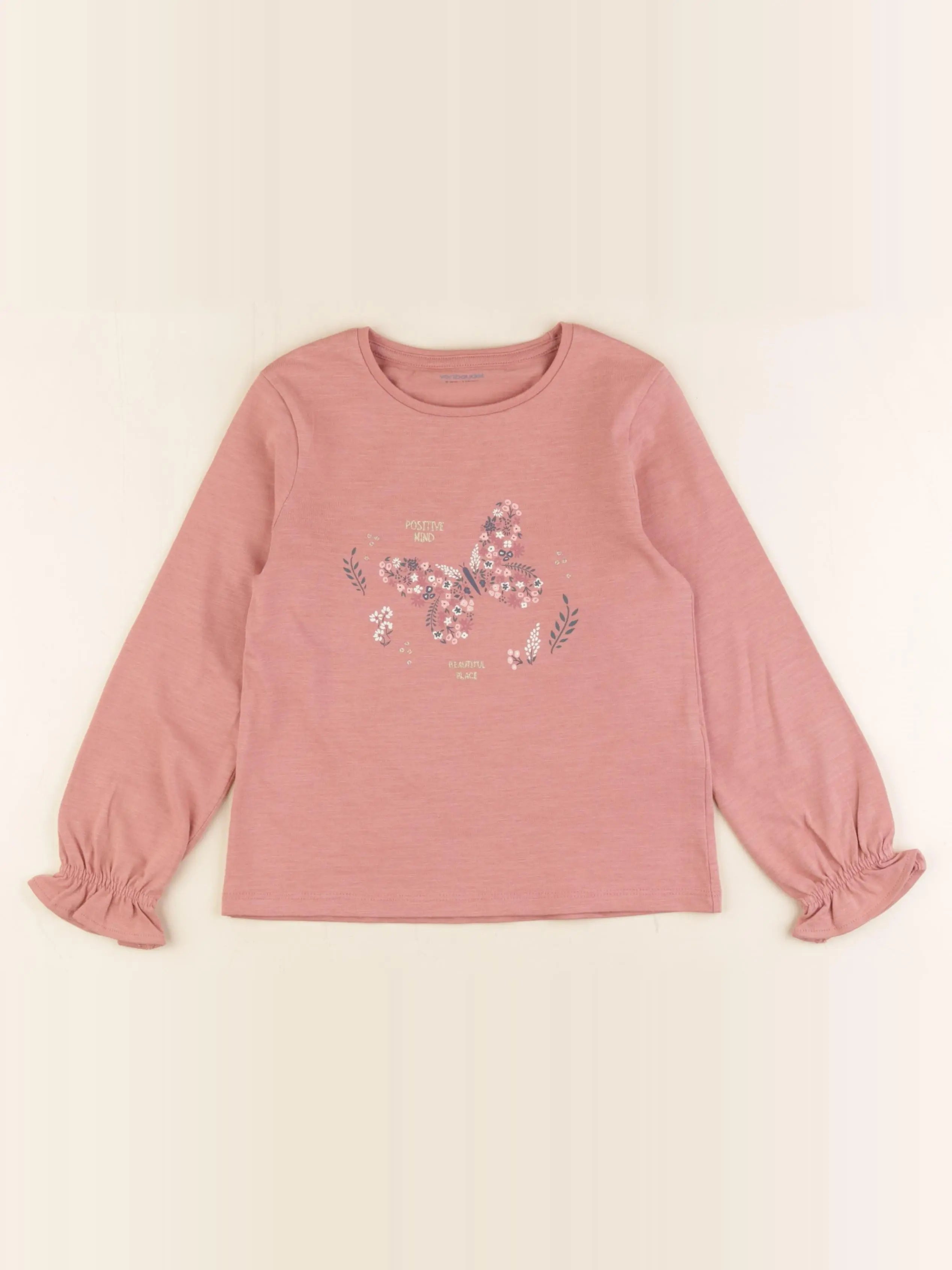 Vertbaudet - tee-shirt rose - 6 ans