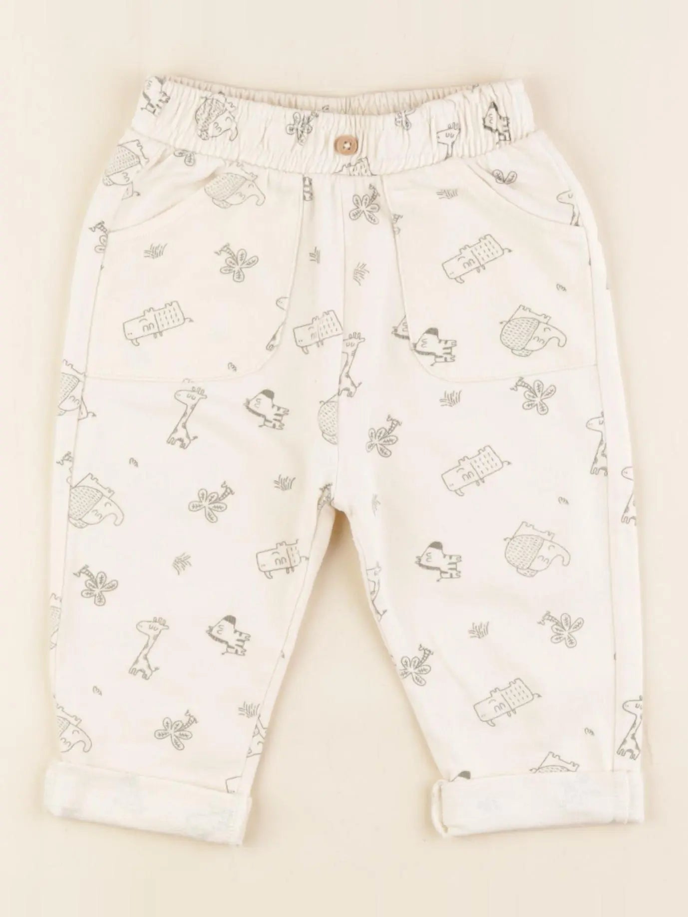 Vertbaudet - pantalon beige - 12 mois