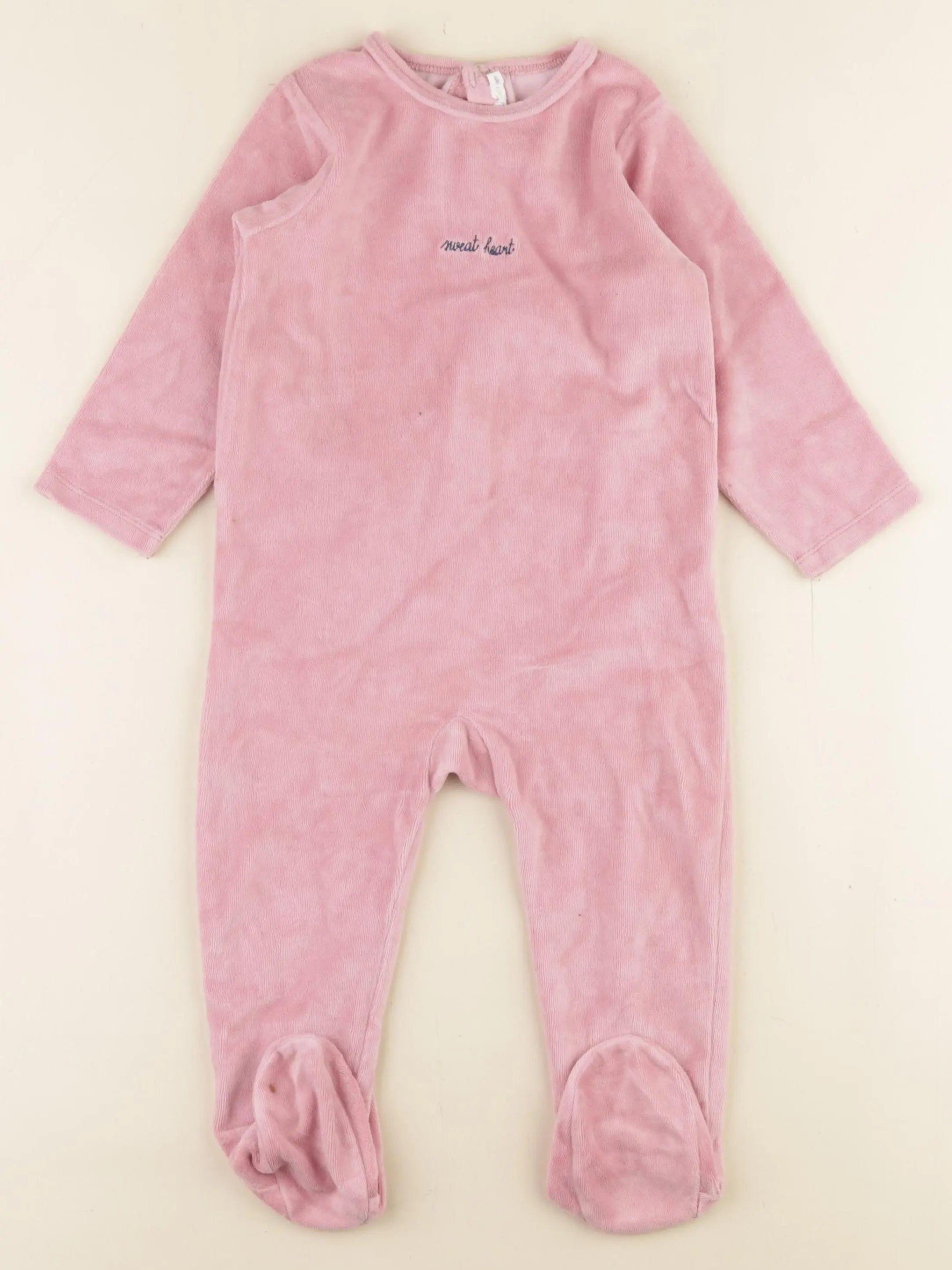 Boutchou - pyjama velours rose - 18 mois