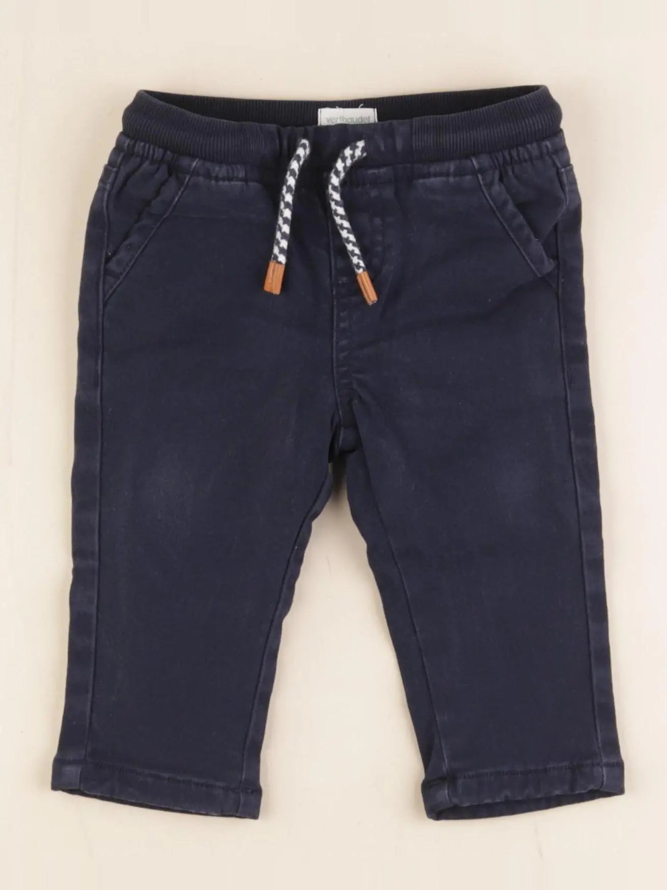 Vertbaudet - pantalon bleu - 9 mois