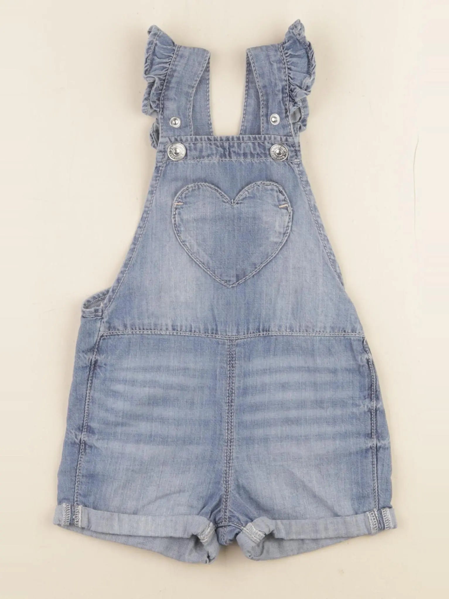 H&M - salopette bleu - 6/9 mois