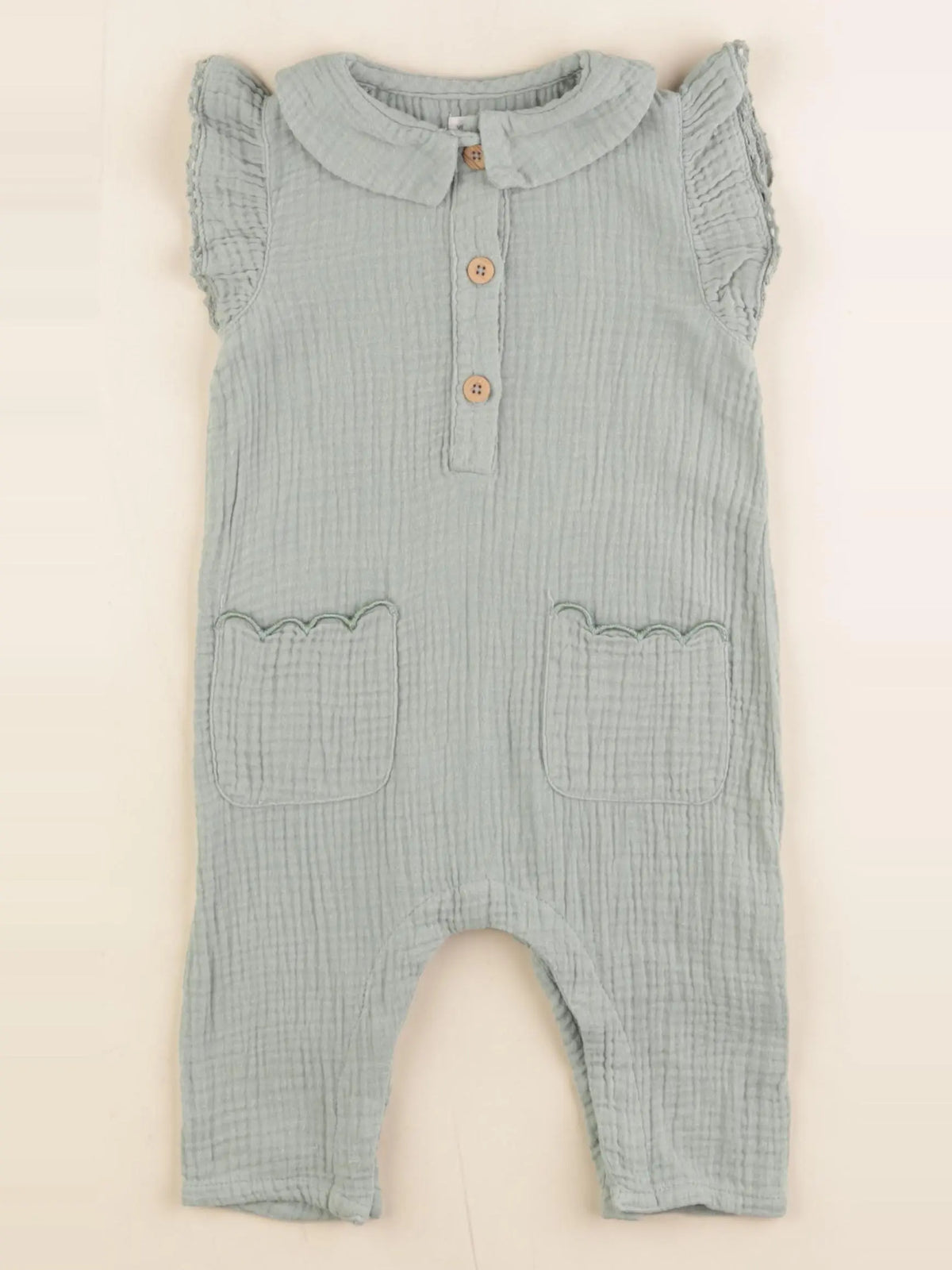 Vertbaudet - combinaison vert - 9 mois