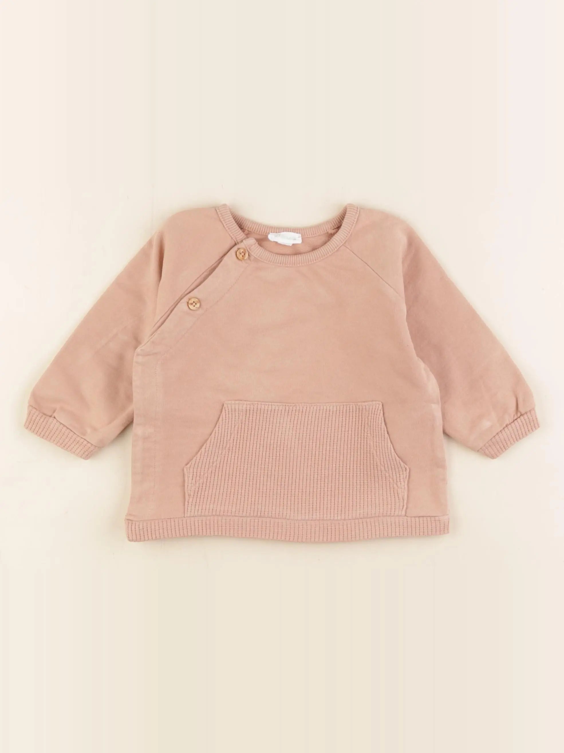 Vertbaudet - sweat marron - 9 mois