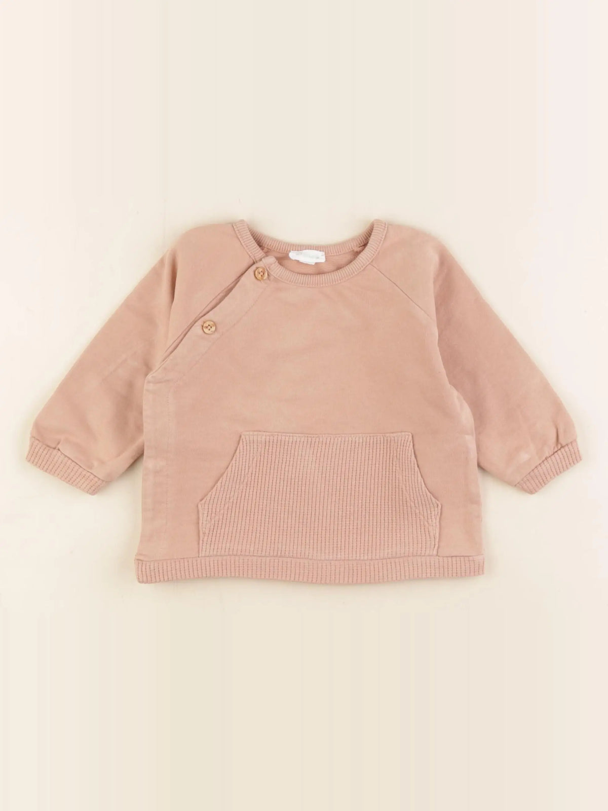 Vertbaudet - sweat marron - 9 mois