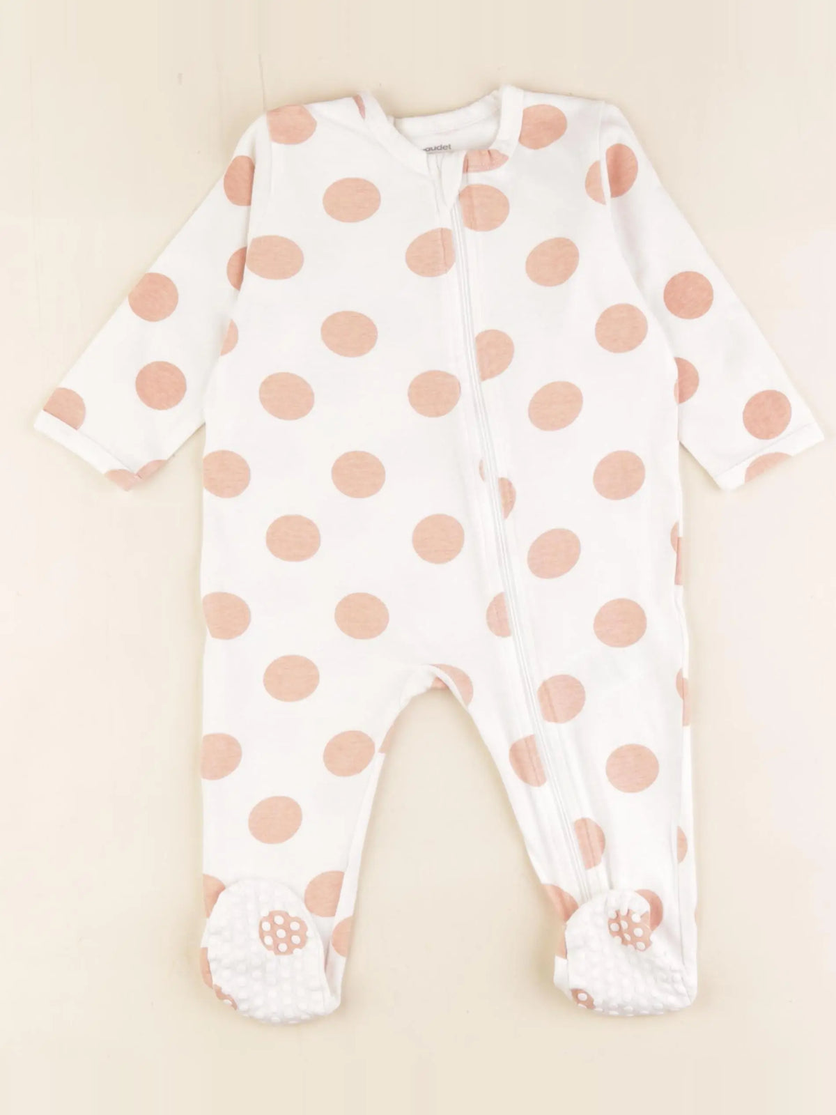 Vertbaudet - pyjama coton blanc, rose - 9 mois