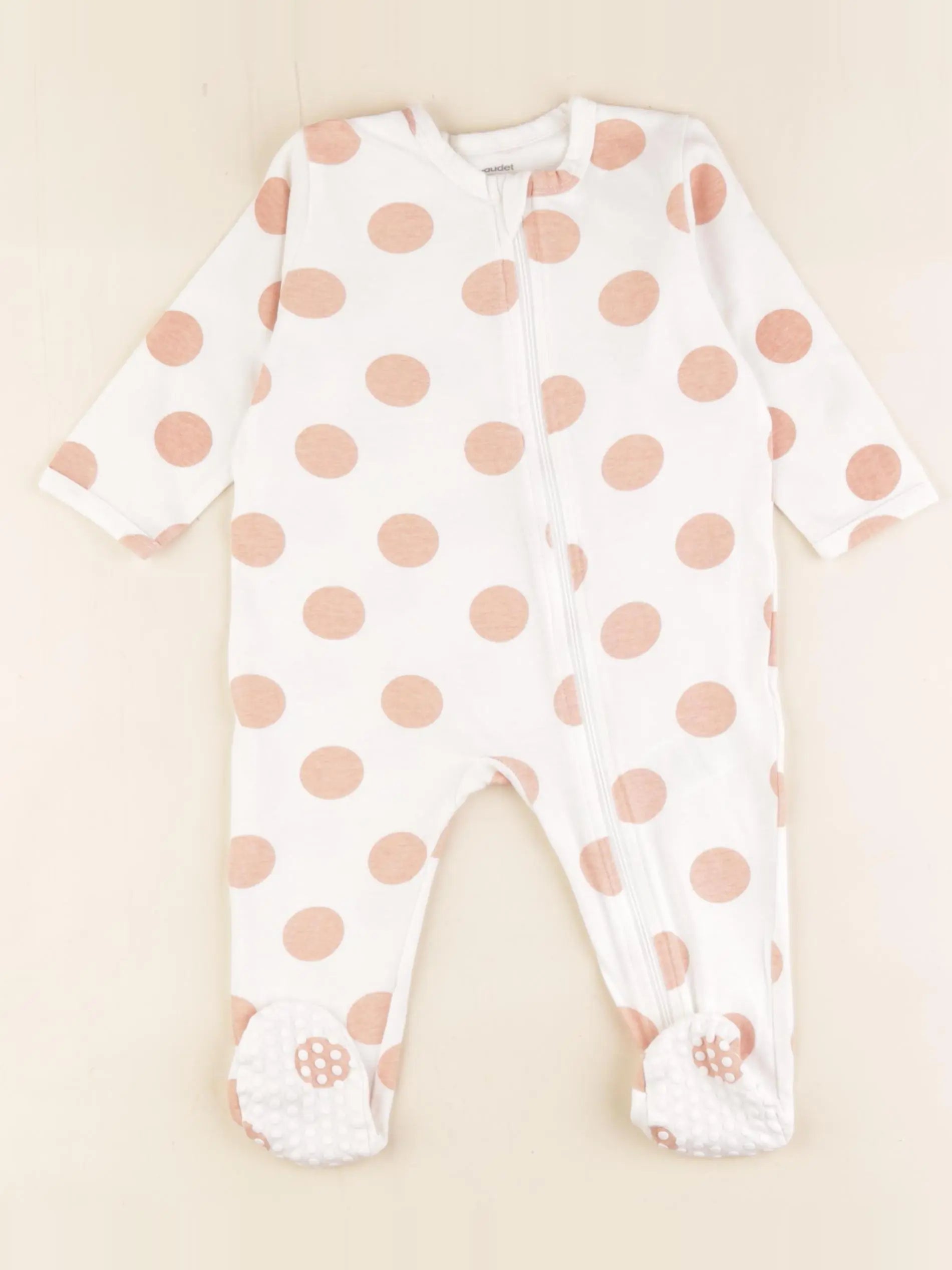 Vertbaudet - pyjama coton blanc, rose - 9 mois
