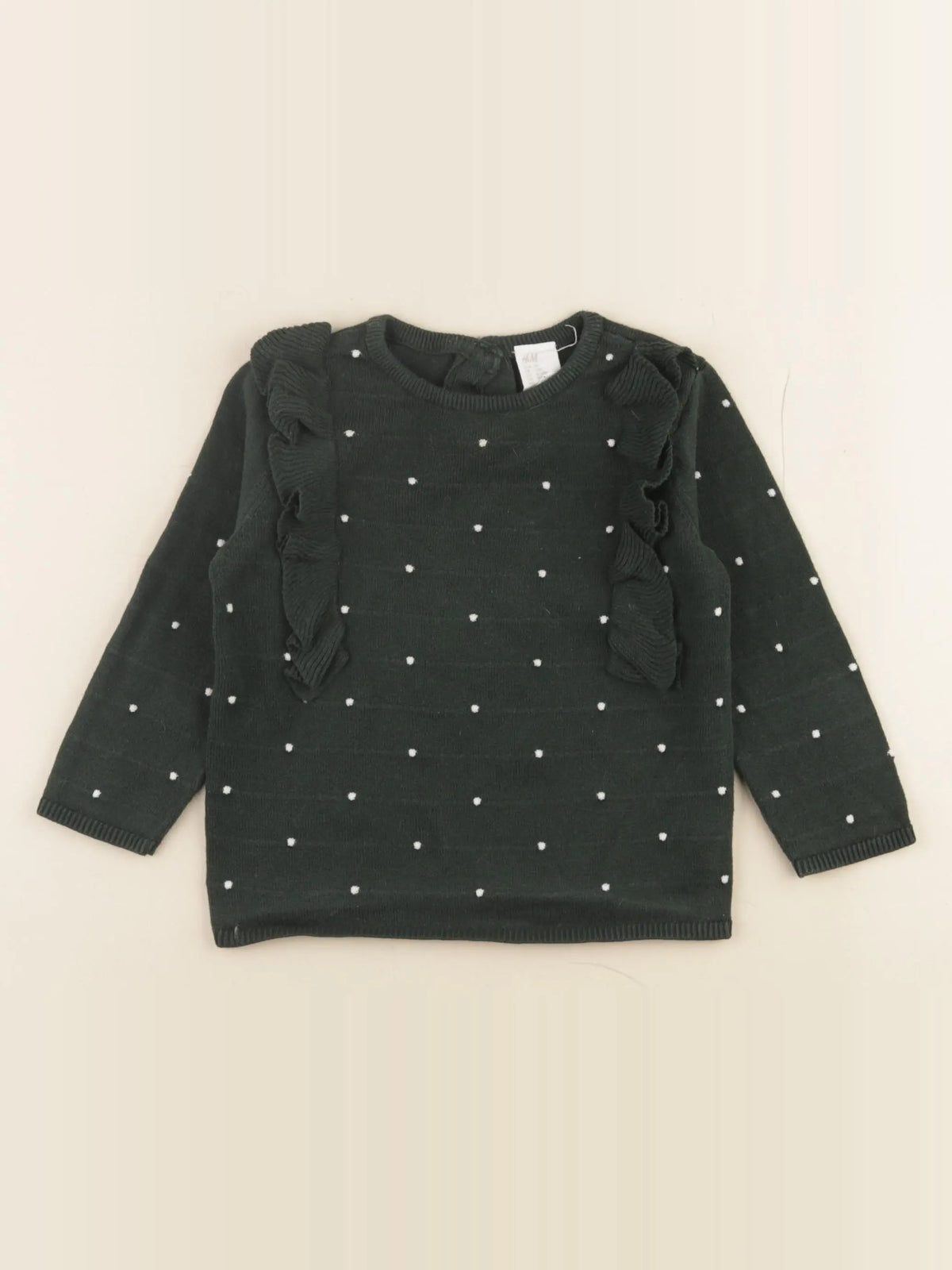 H&M - pull vert - 9/12 mois