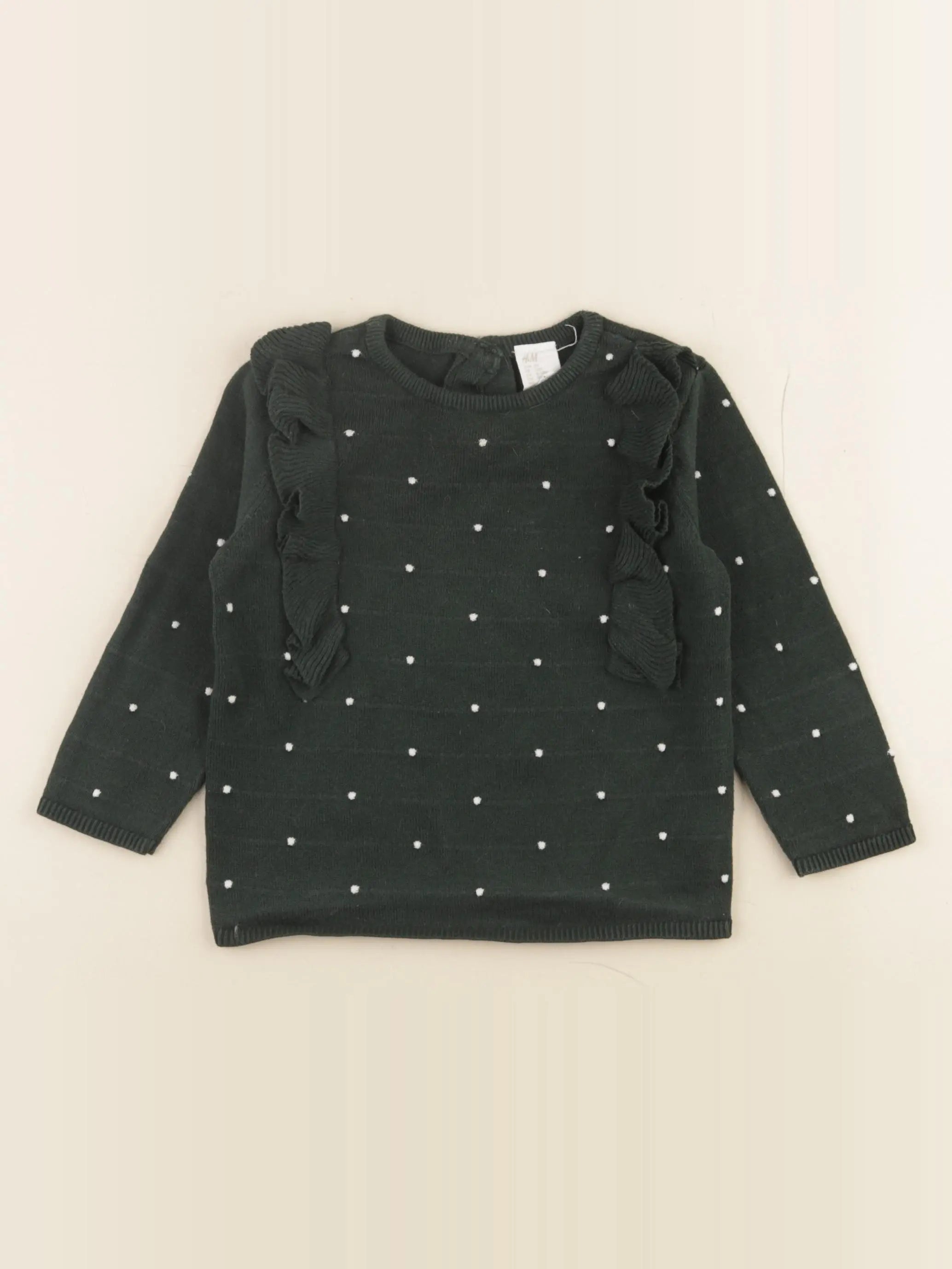 H&M - pull vert - 9/12 mois