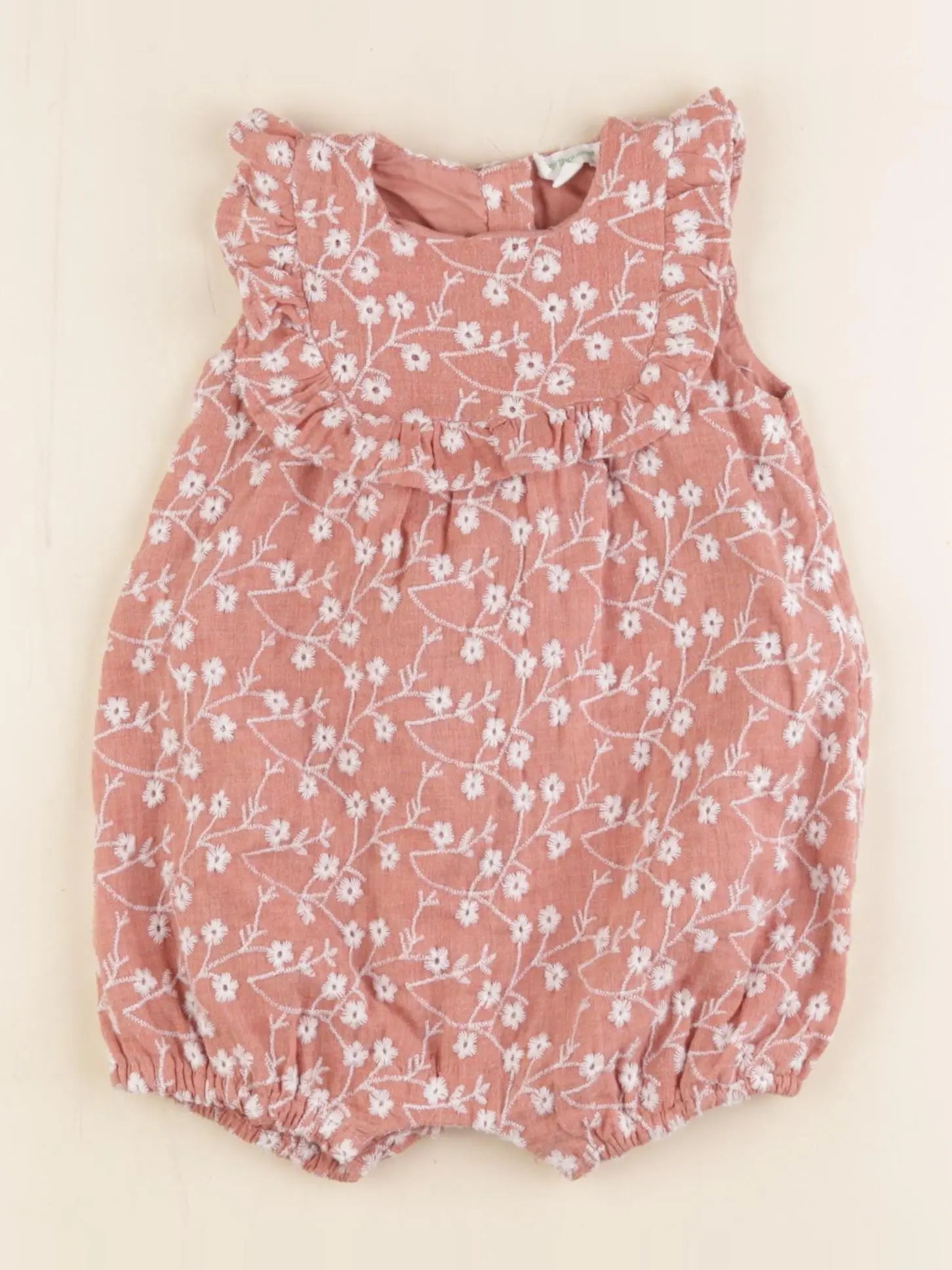 Vertbaudet - combinaison rose - 9 mois