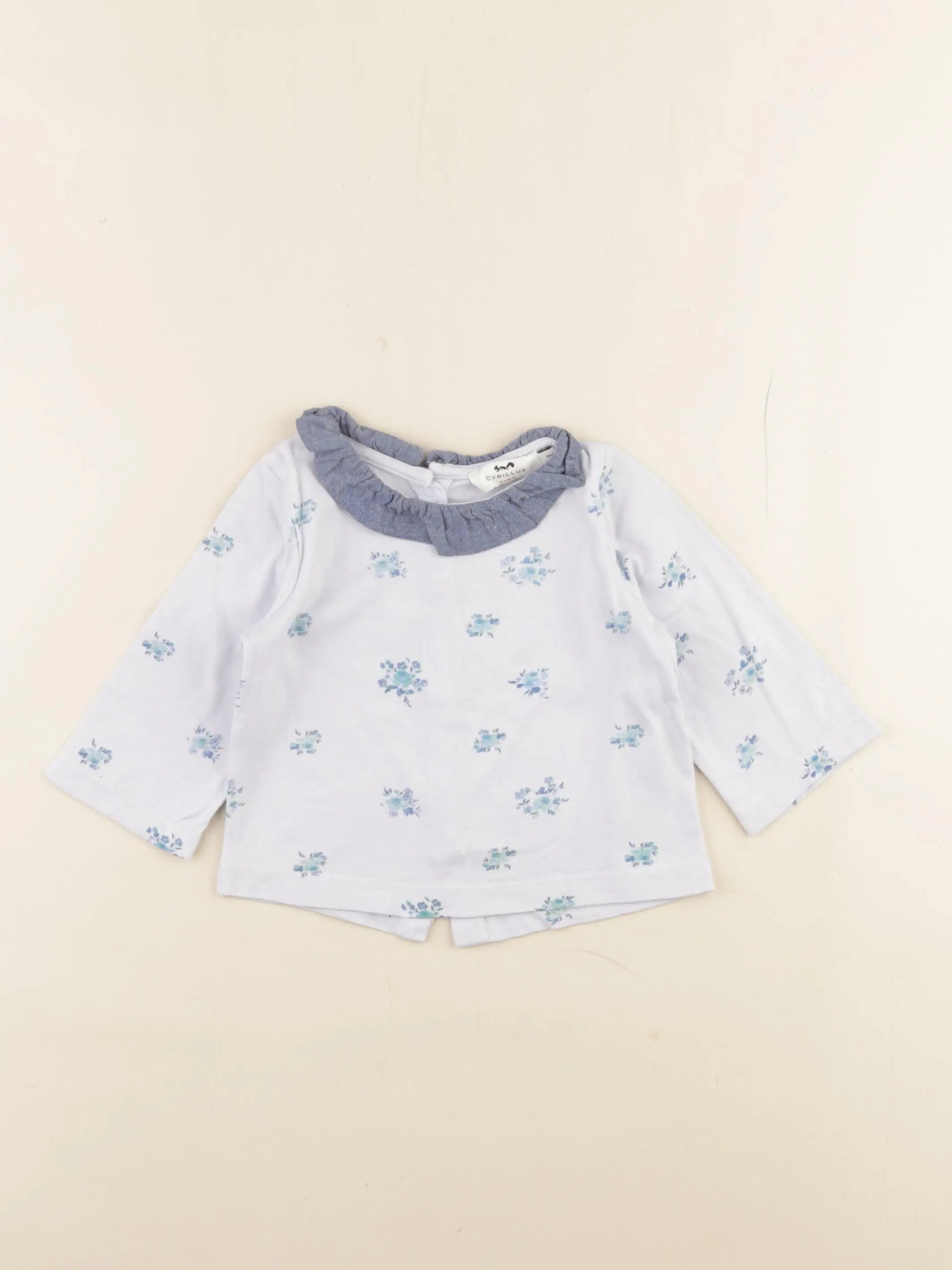 Cyrillus - tee-shirt bleu - 9 mois