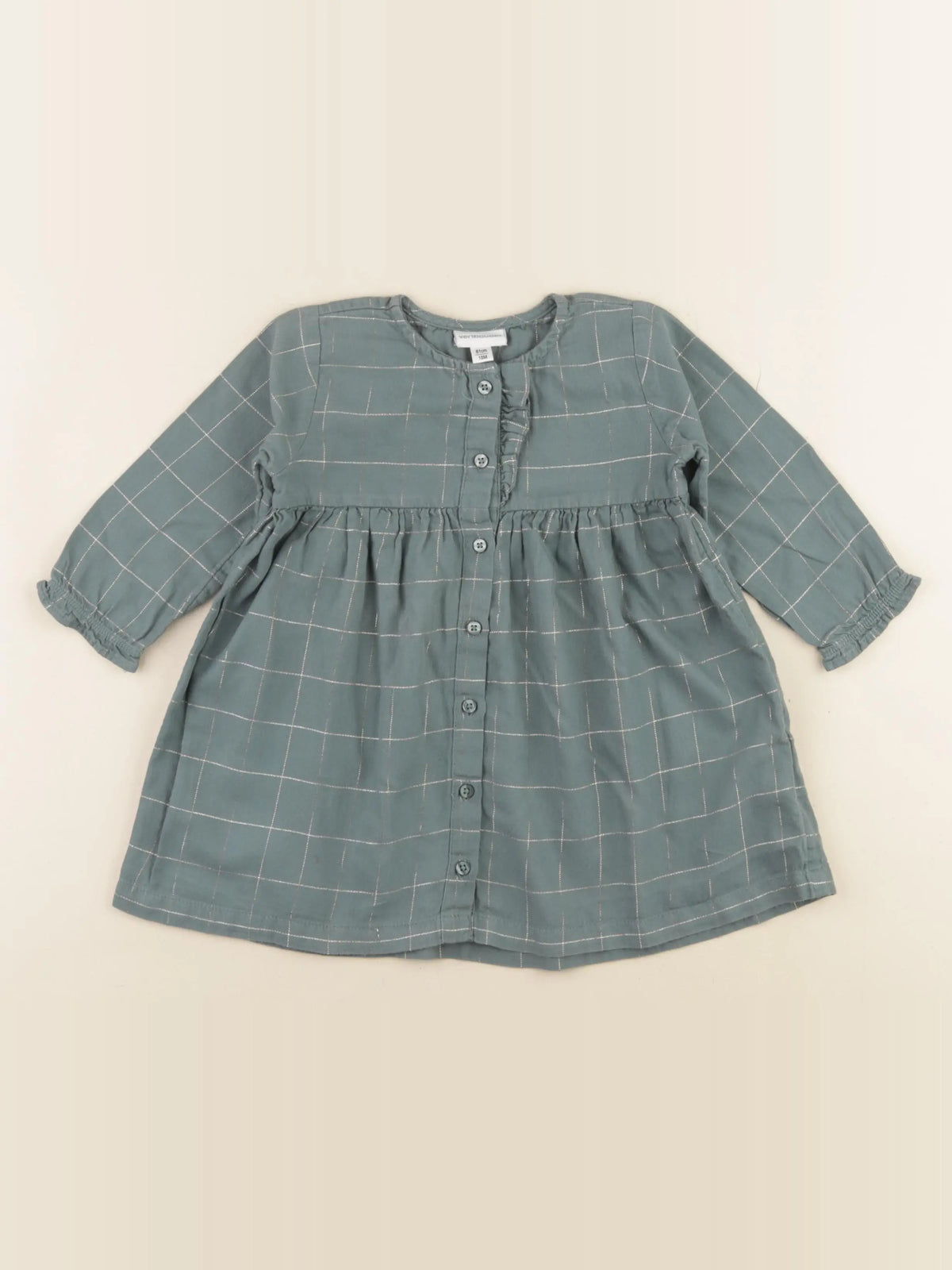 Vertbaudet - robe vert - 18 mois