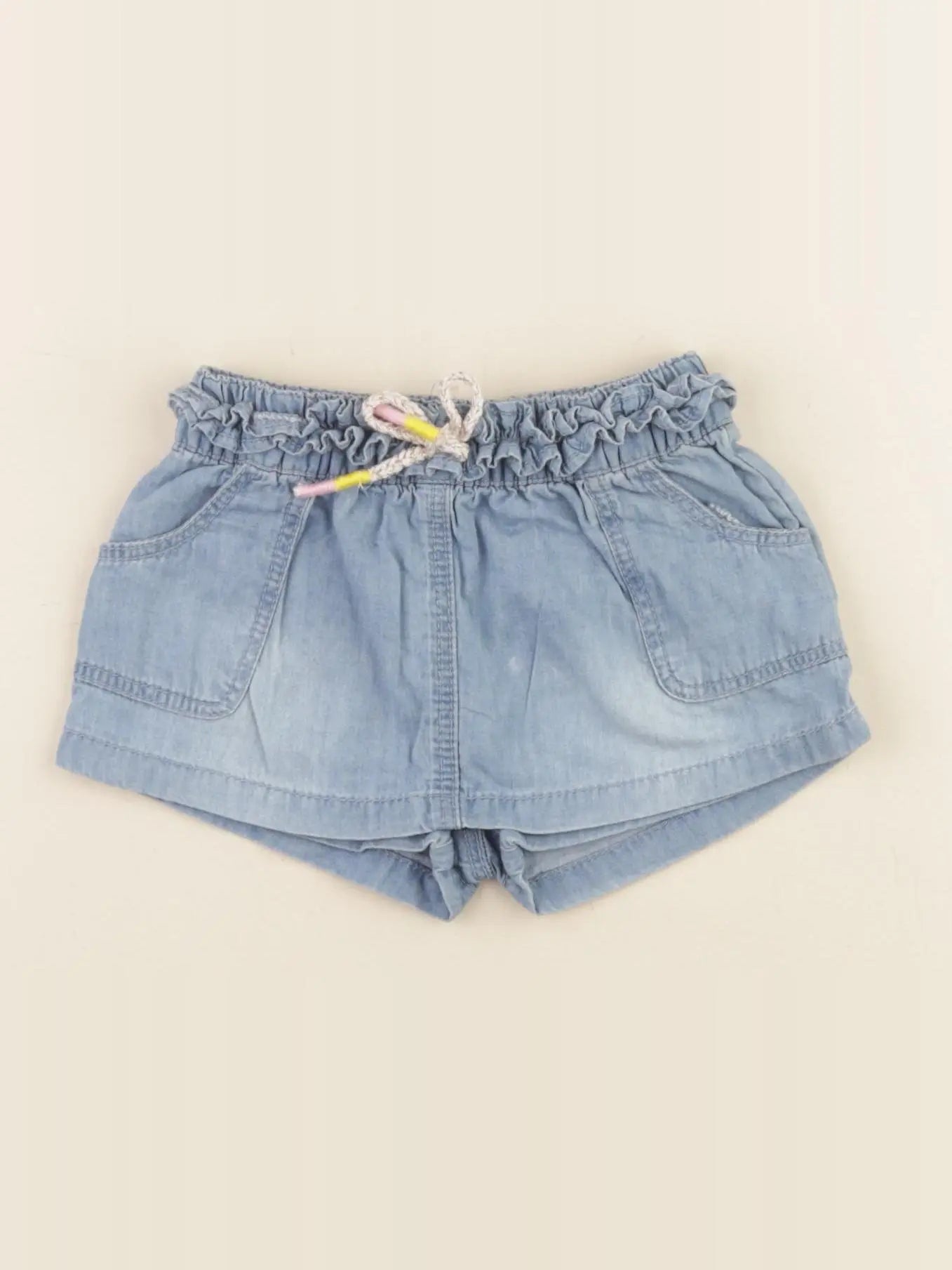 Vertbaudet - jupe short bleu - 6 mois