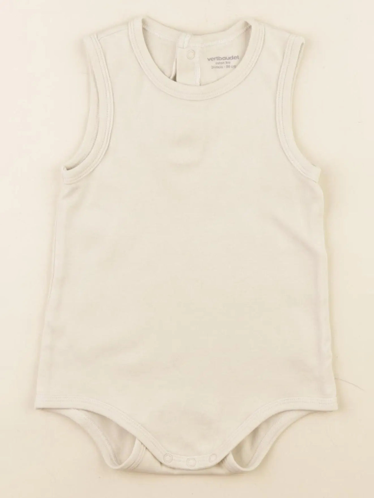 Vertbaudet - body beige - 24 mois